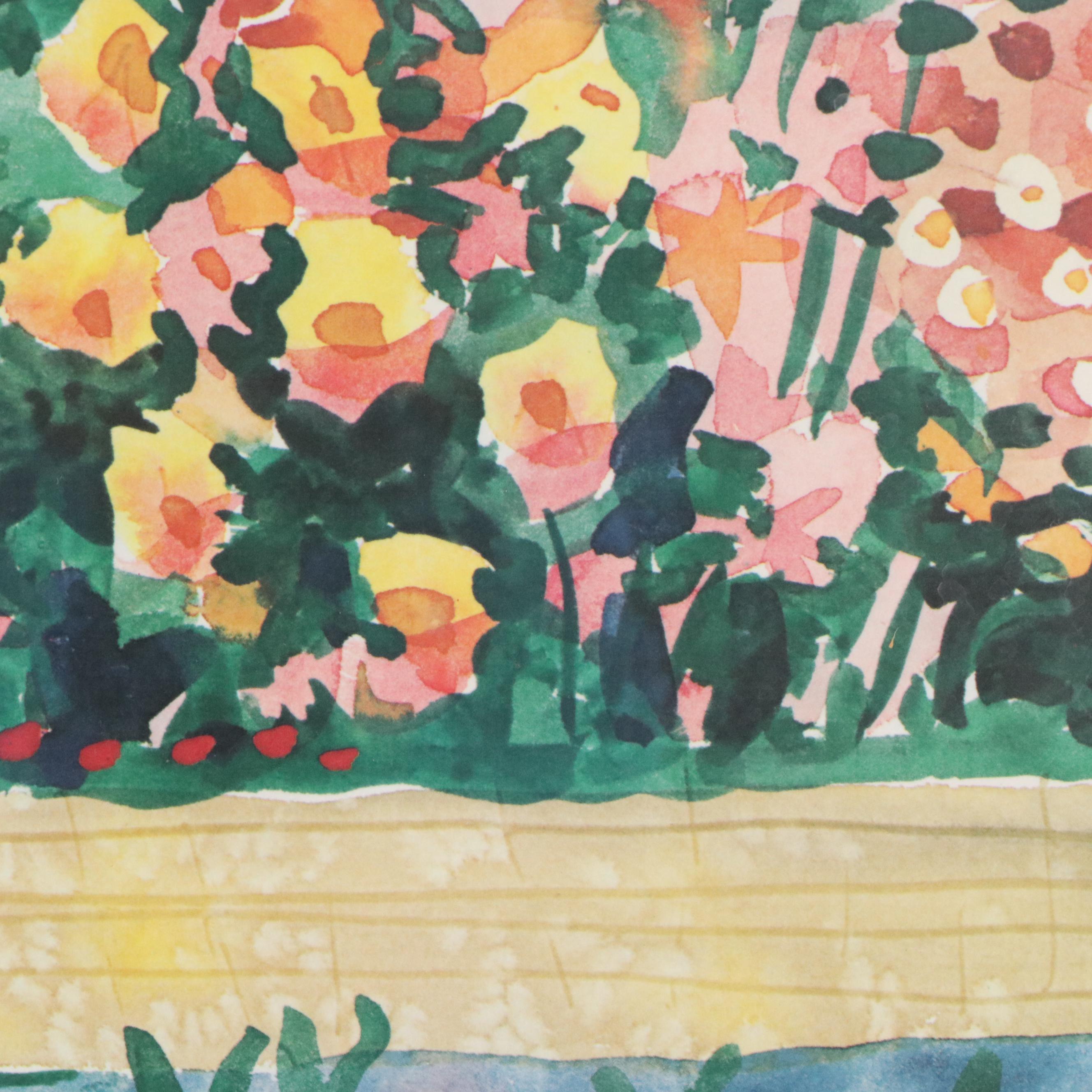 After Mike Smith Offset Lithograph "Tree Becoming Clouds"