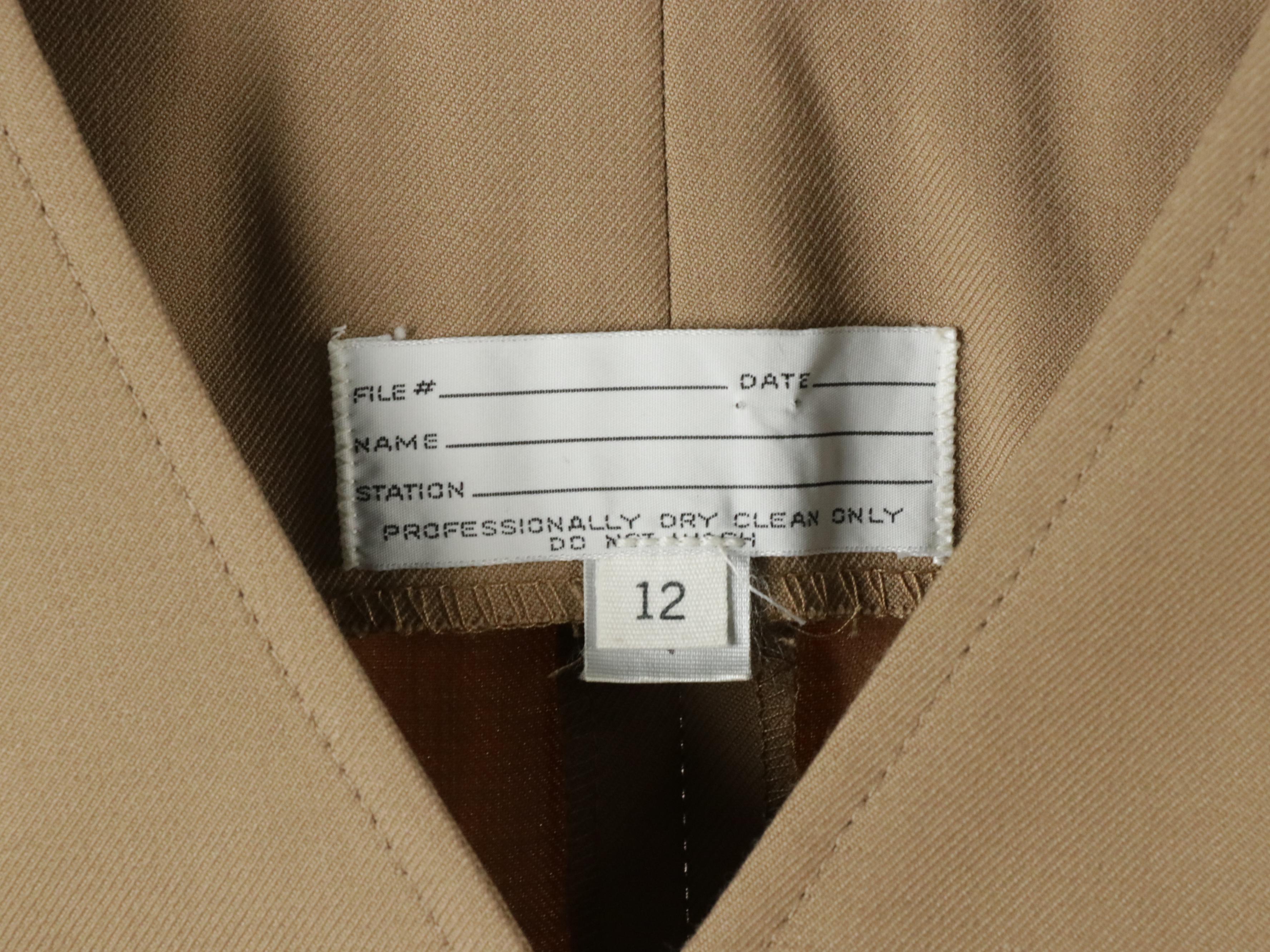 Vintage Flight Attendant Uniform with Leather Belts