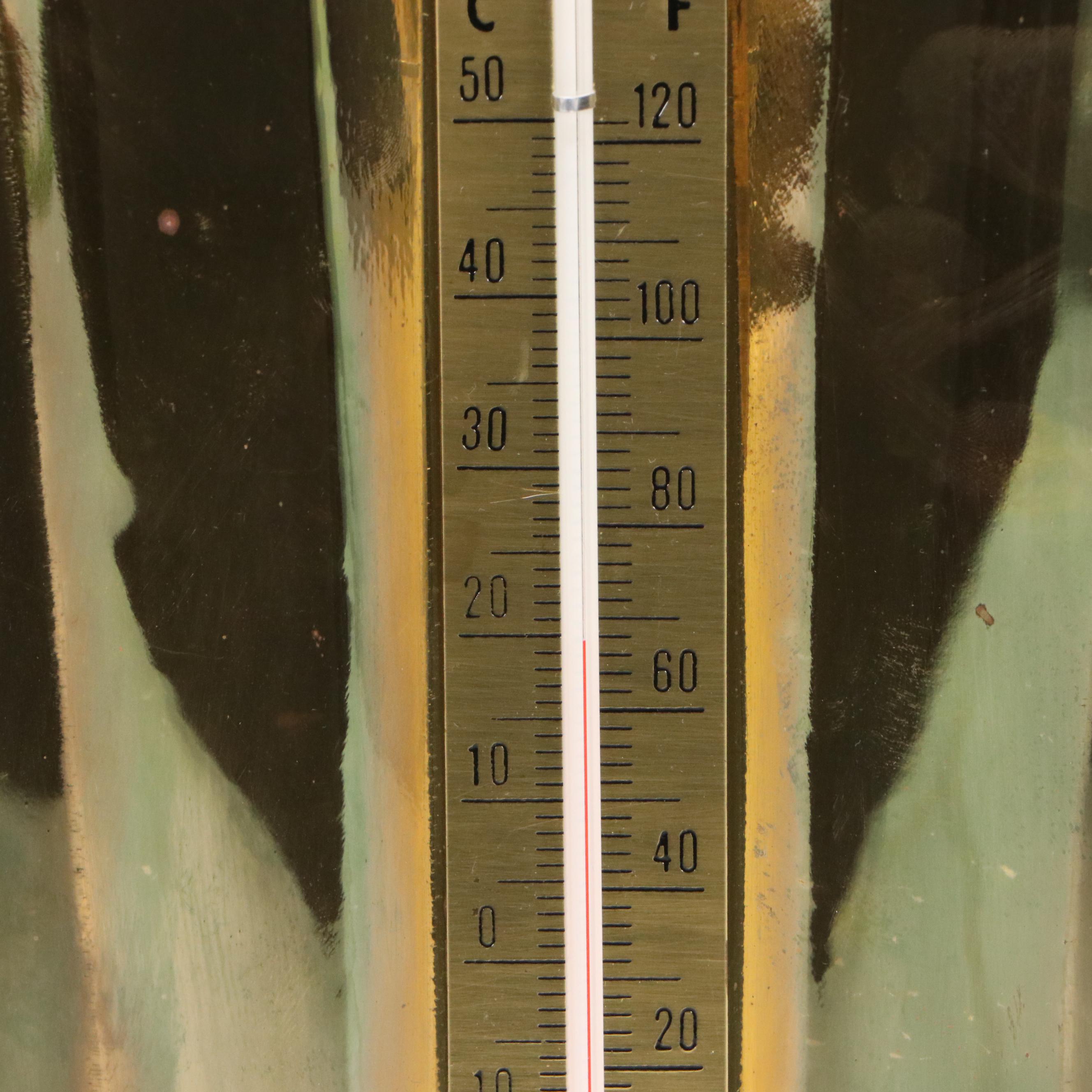 Coca-Cola Die-Cut Metal Thermometer Sign