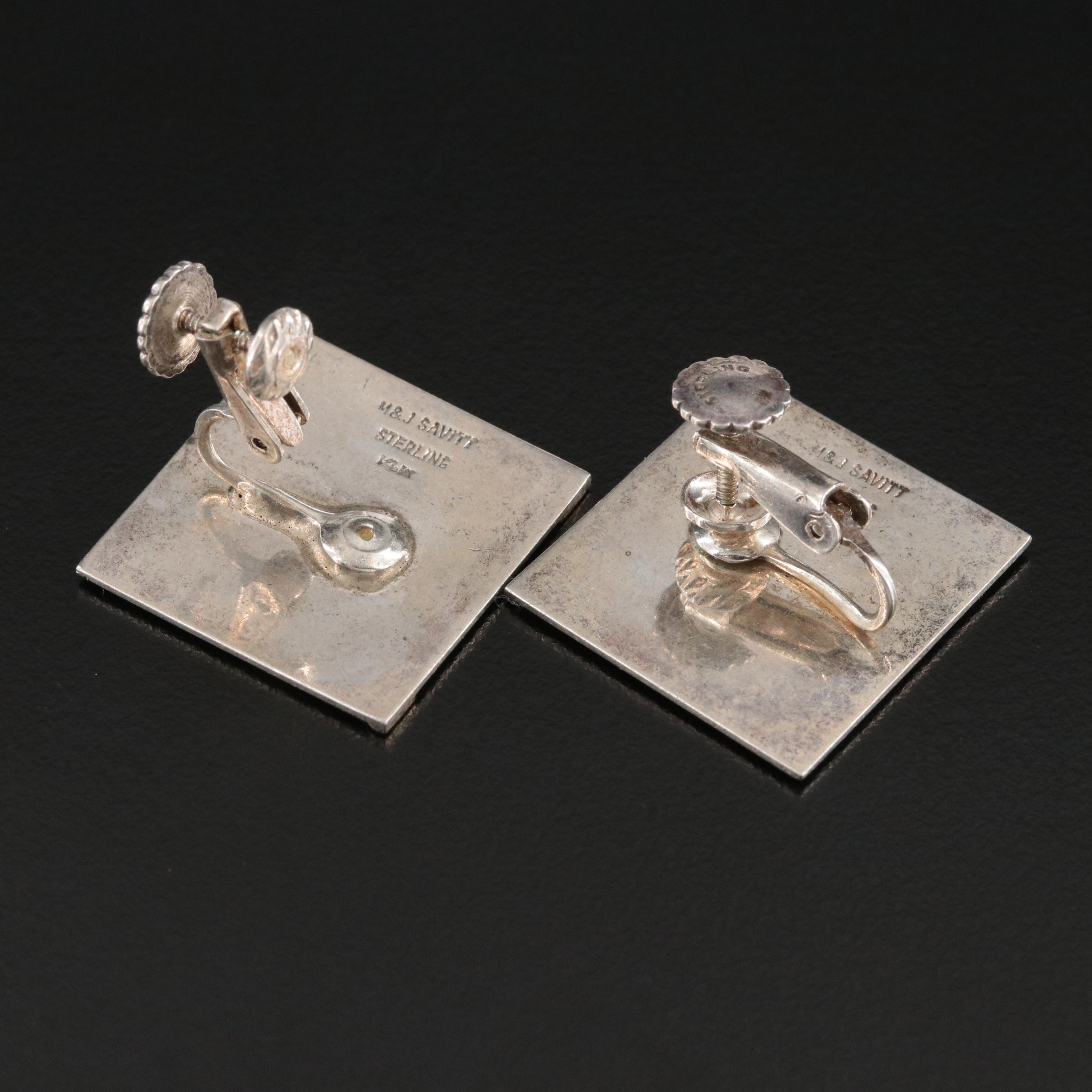 Michelle & Janis Savitt Sterling Earrings with 14K Accents