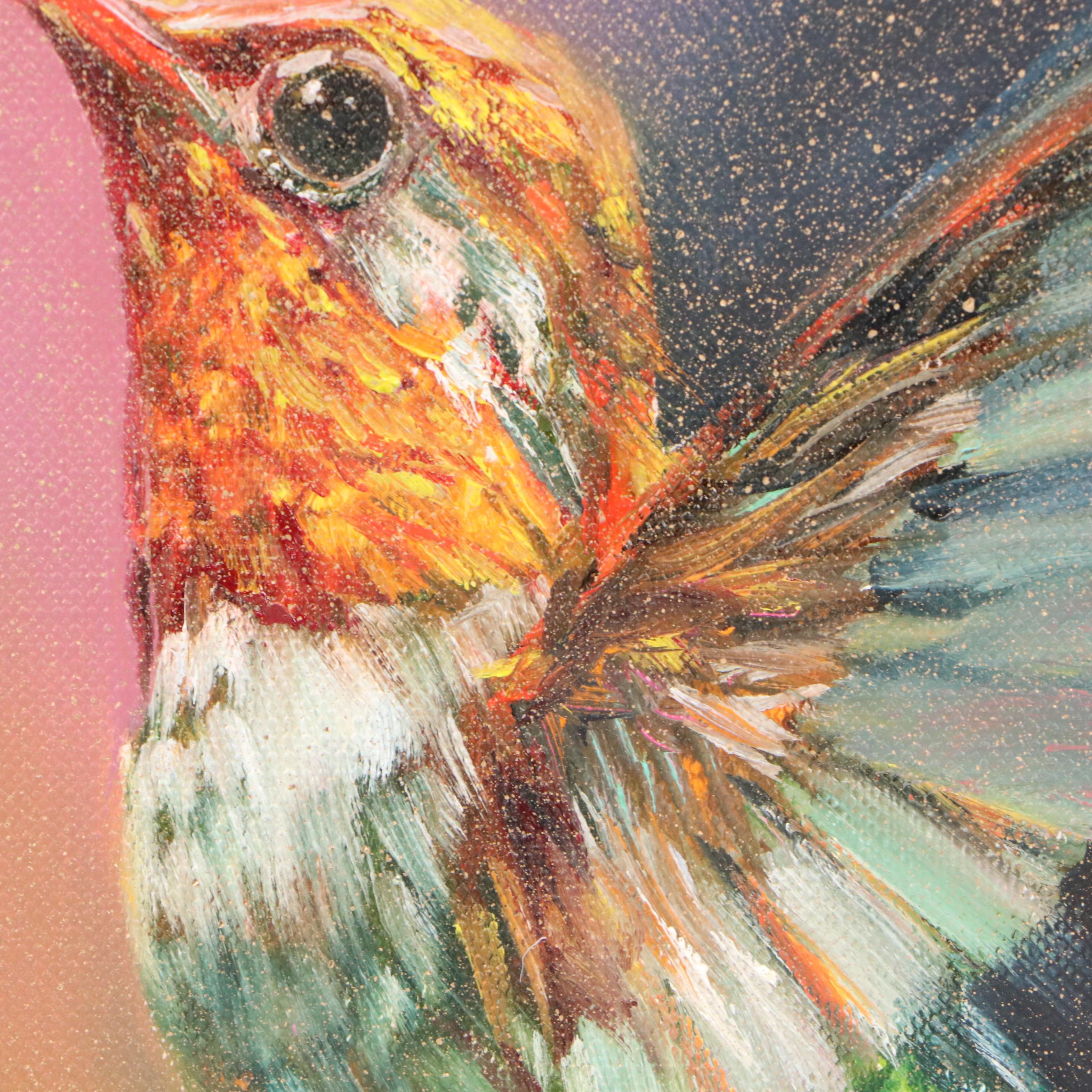 Inga Kovalenko Oil Painting of Hummingbird, 2025