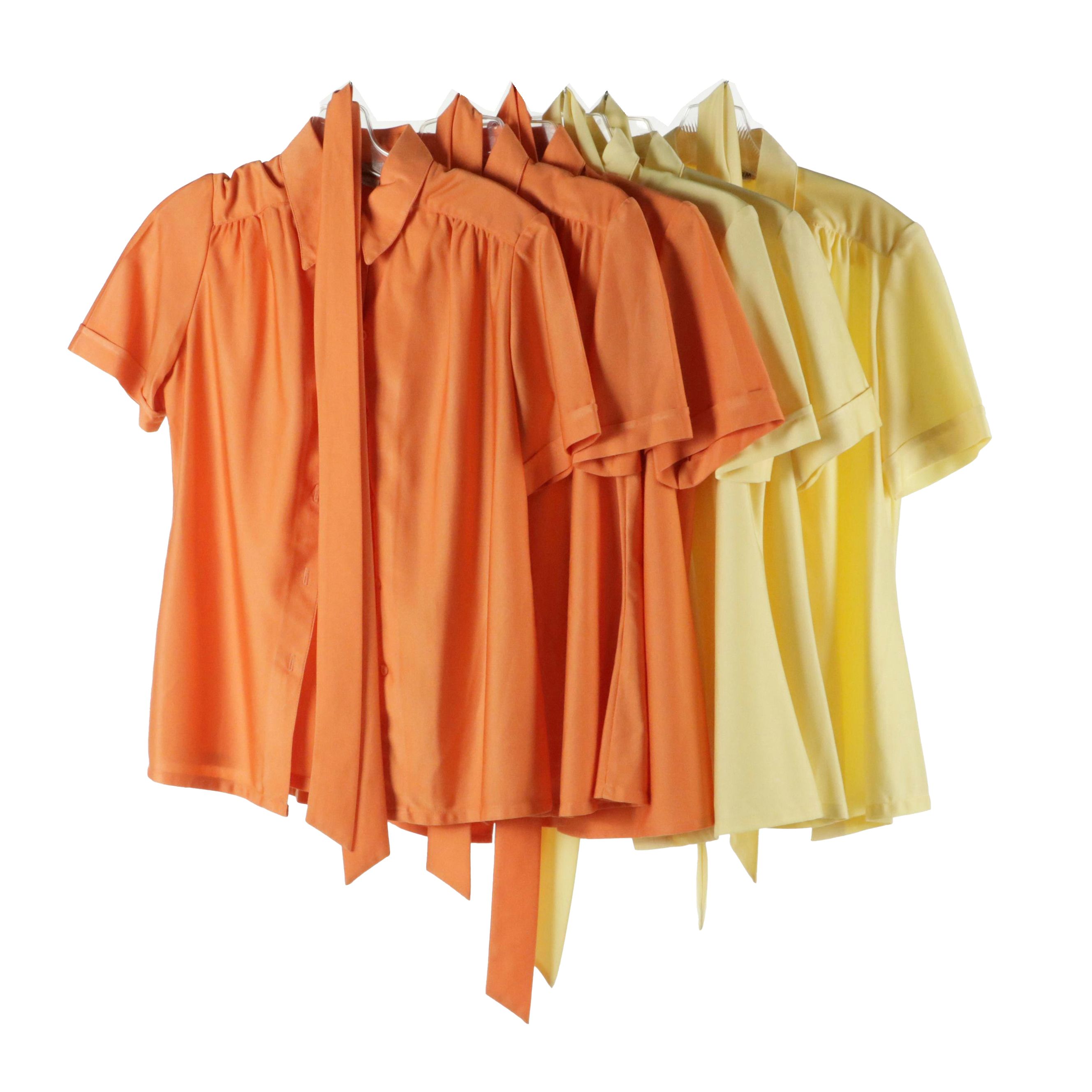 Continental by Joyce Dixon Vintage Flight Attendant Uniform Shirts & Neck Ties