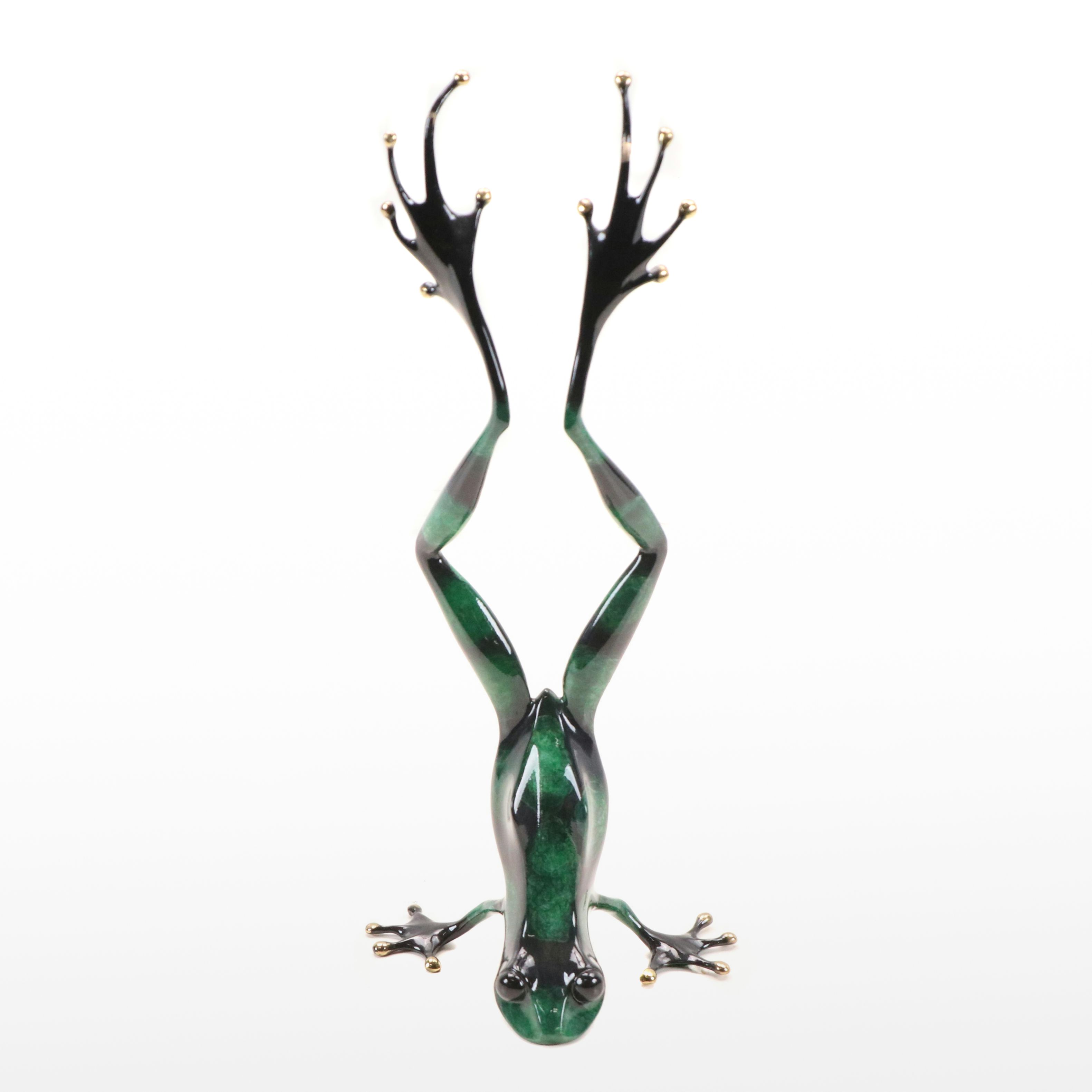 Tim "Frogman" Cotterill Enameled Bronze Frog, 1992