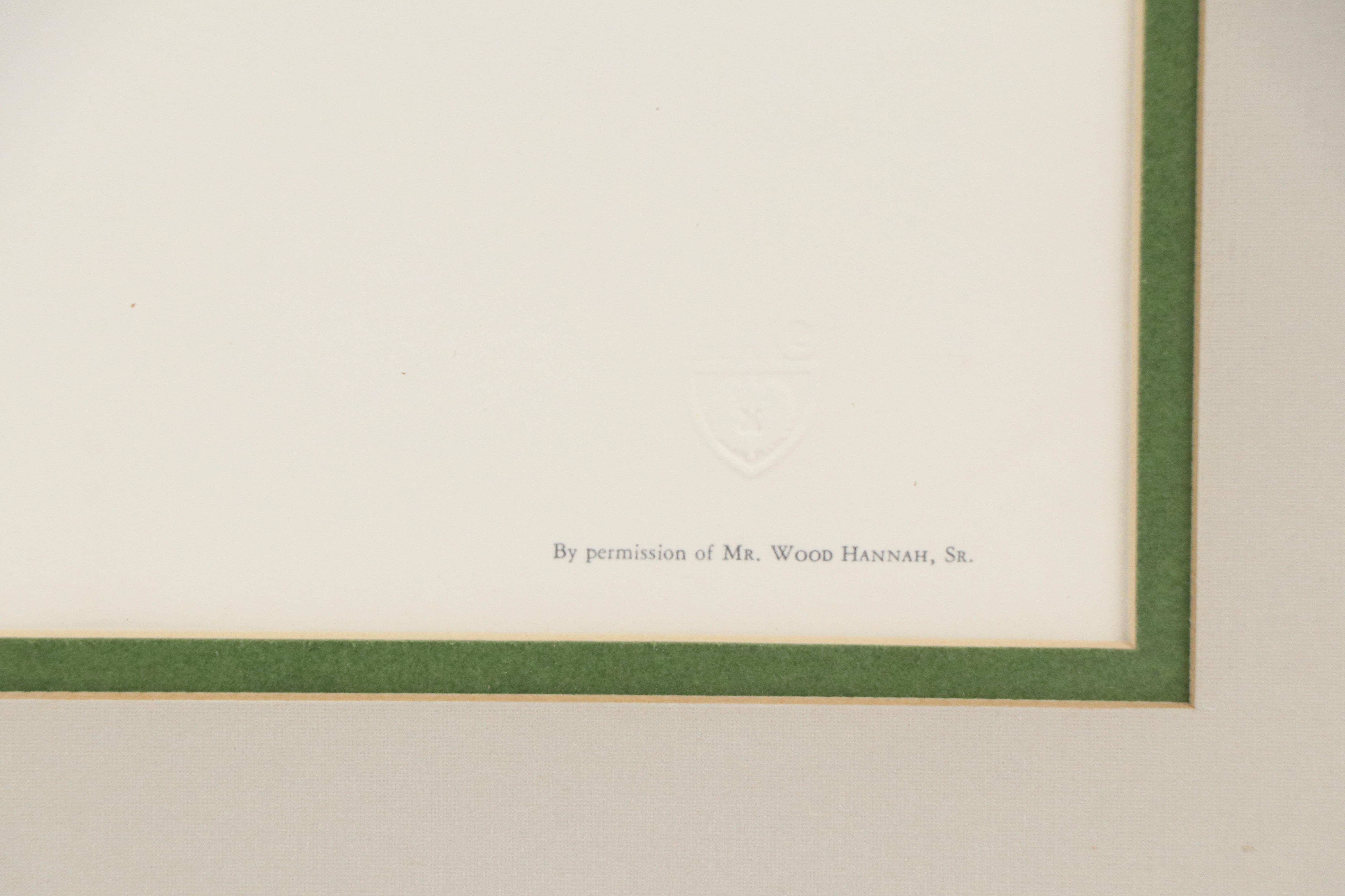 Ray Harm Offset Lithograph "Wood Thrush"