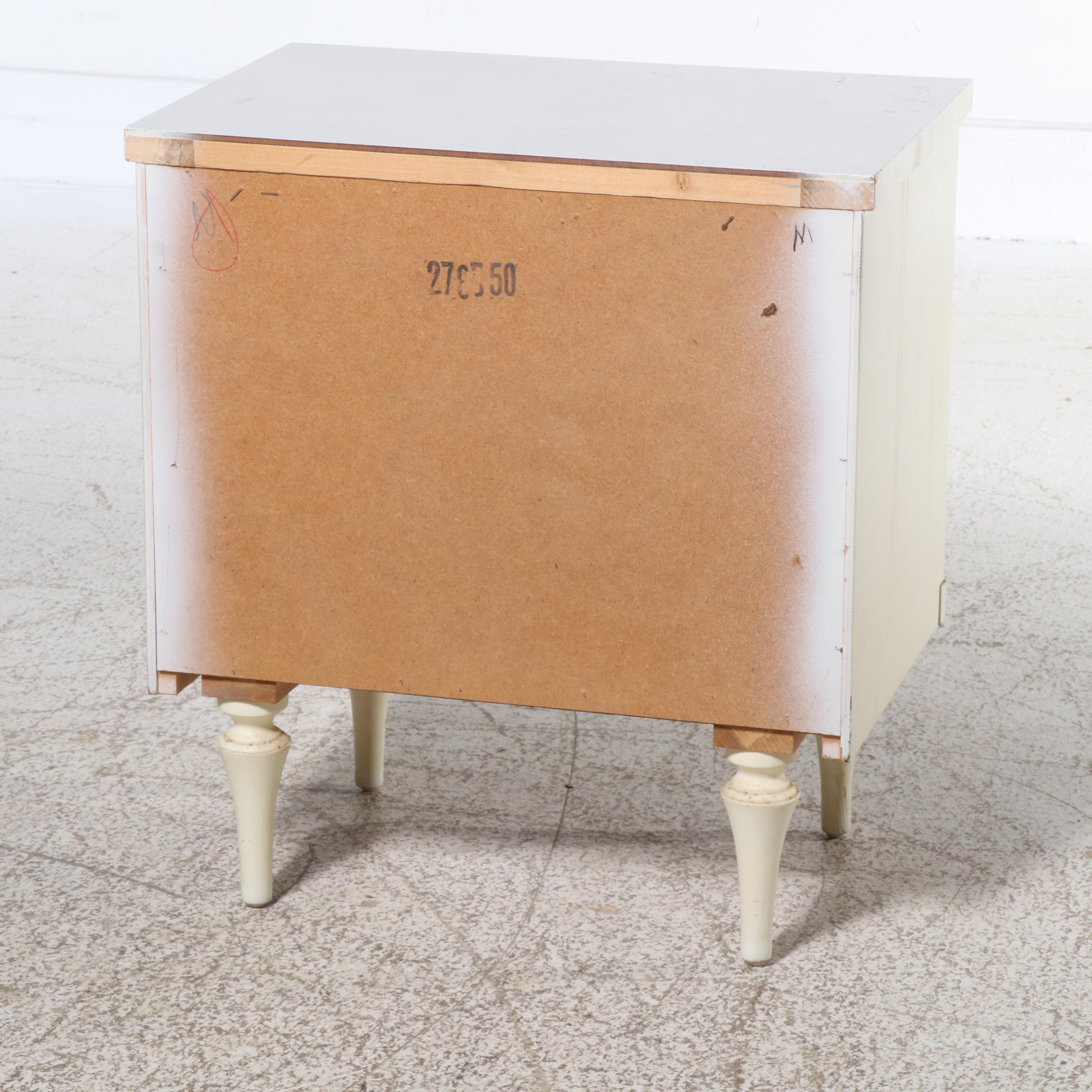 Mid Century Modern Style Painted Wood Desk & Chests with Interchangeable Panels