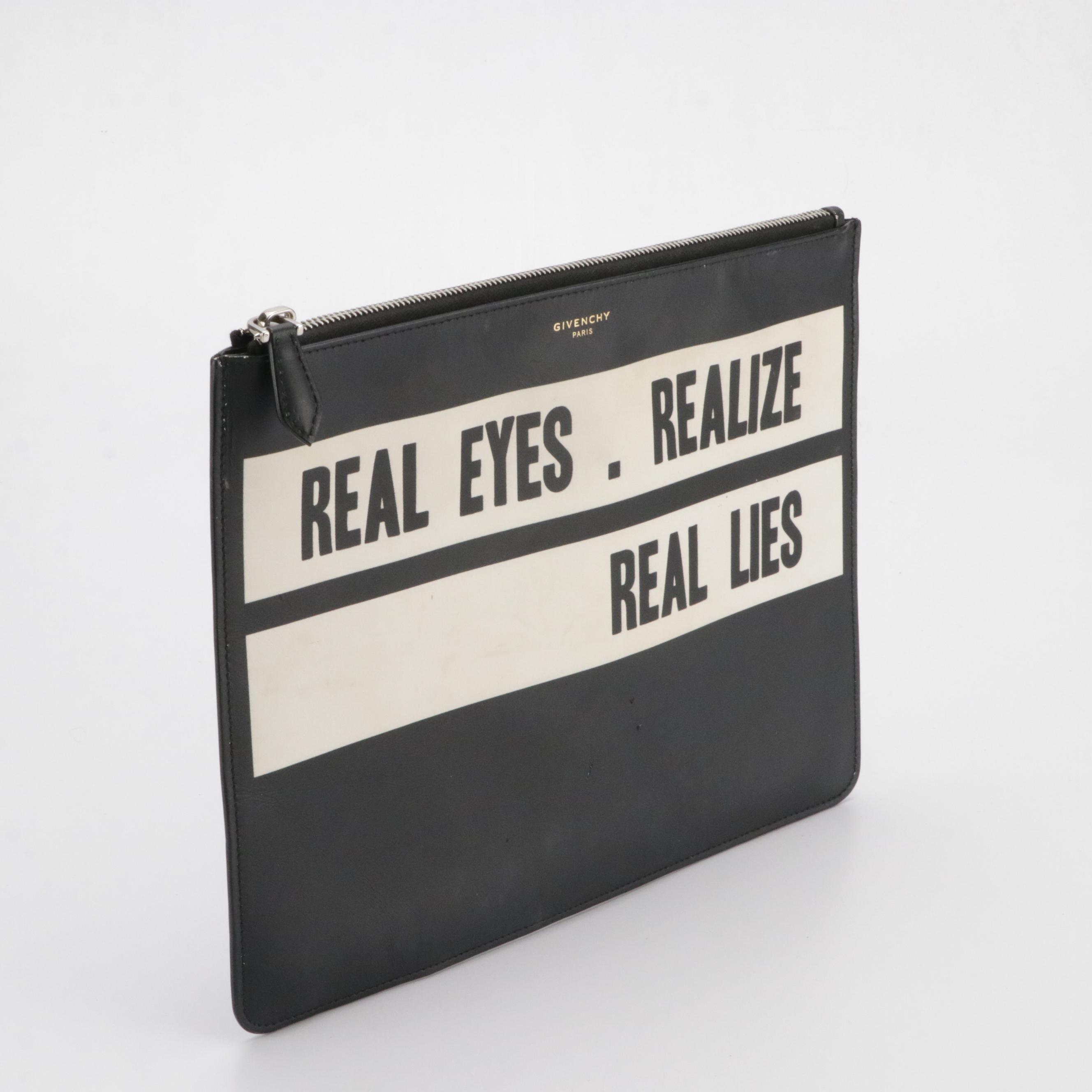 Givenchy "Real Eyes Realize Real Lies" Zip Pouch