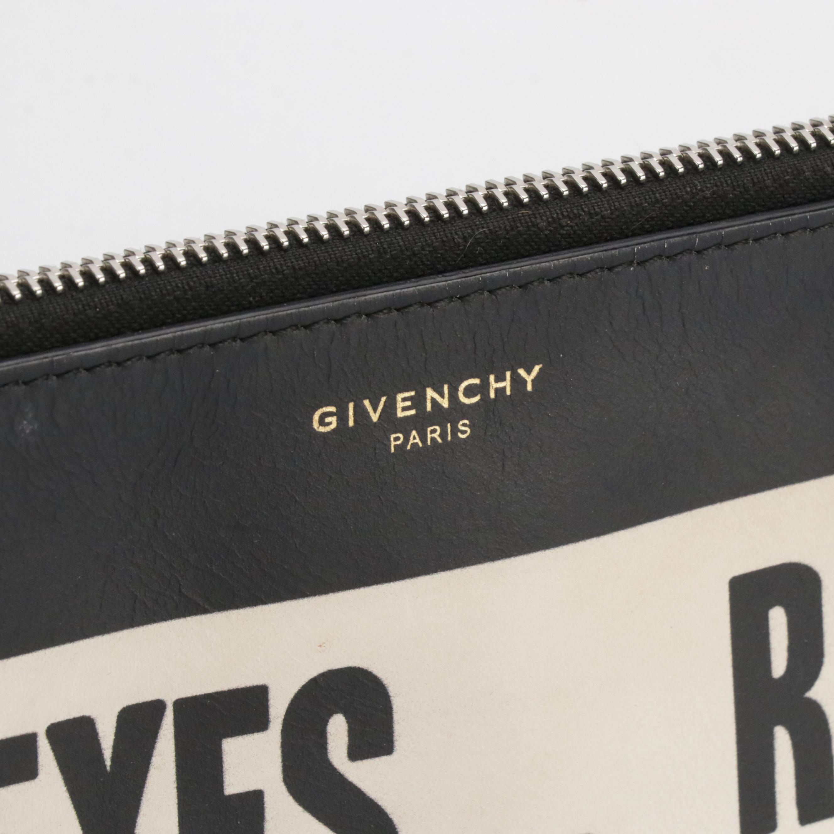 Givenchy "Real Eyes Realize Real Lies" Zip Pouch