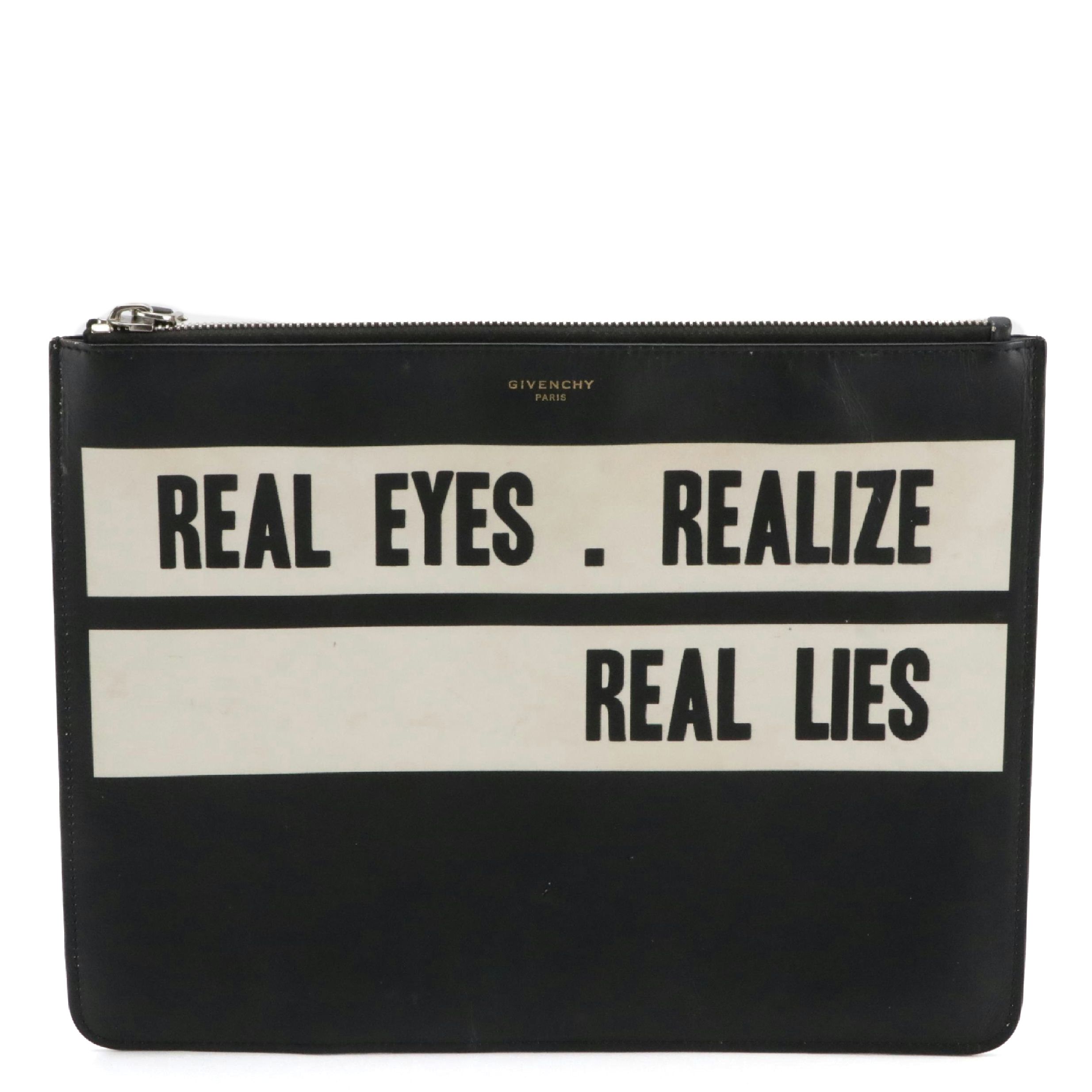 Givenchy "Real Eyes Realize Real Lies" Zip Pouch