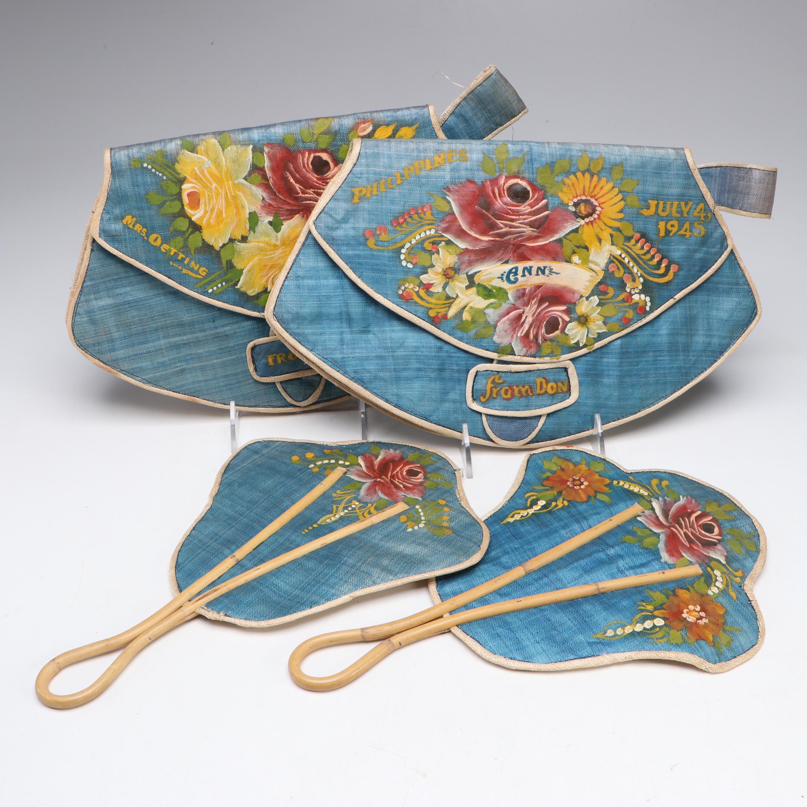 Philippines Hand-Painted Fans, L. Hjorth and Other Vases, More