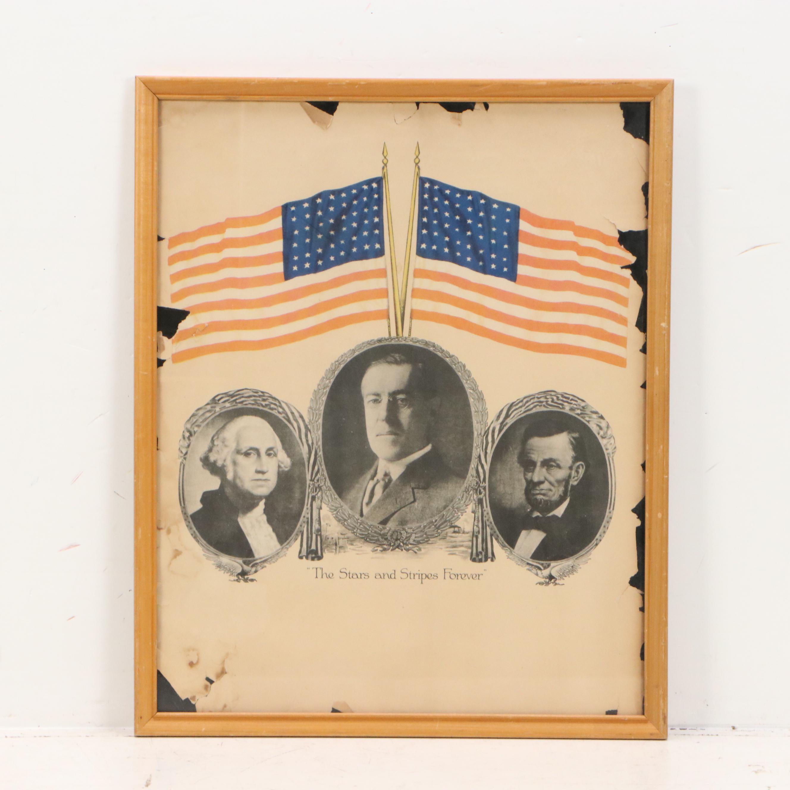 Mort Künstler Print "Southern Stars" and Woodrow Wilson Campaign Poster