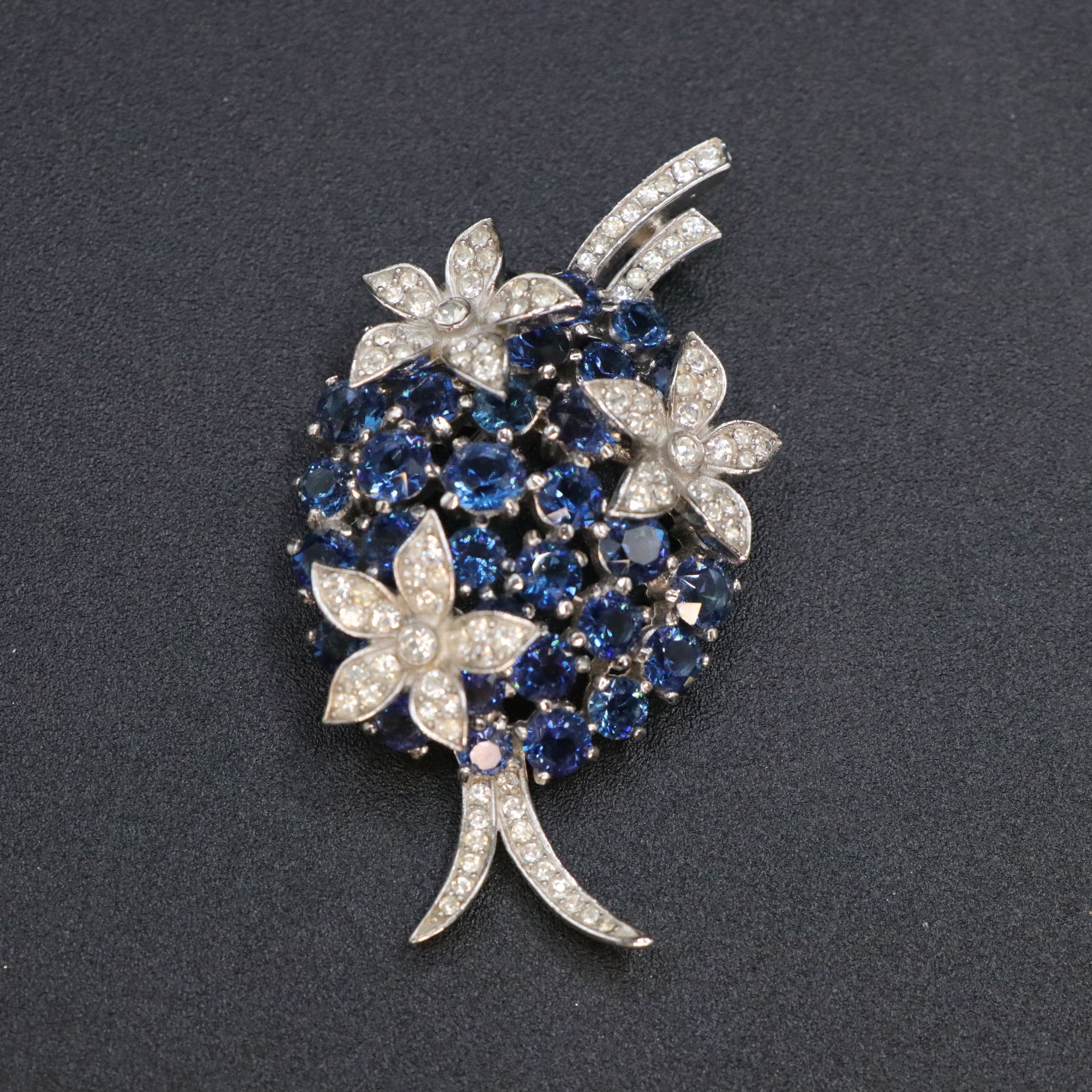 Azub, Trifari, and Sarah Coventry Crystal Brooches