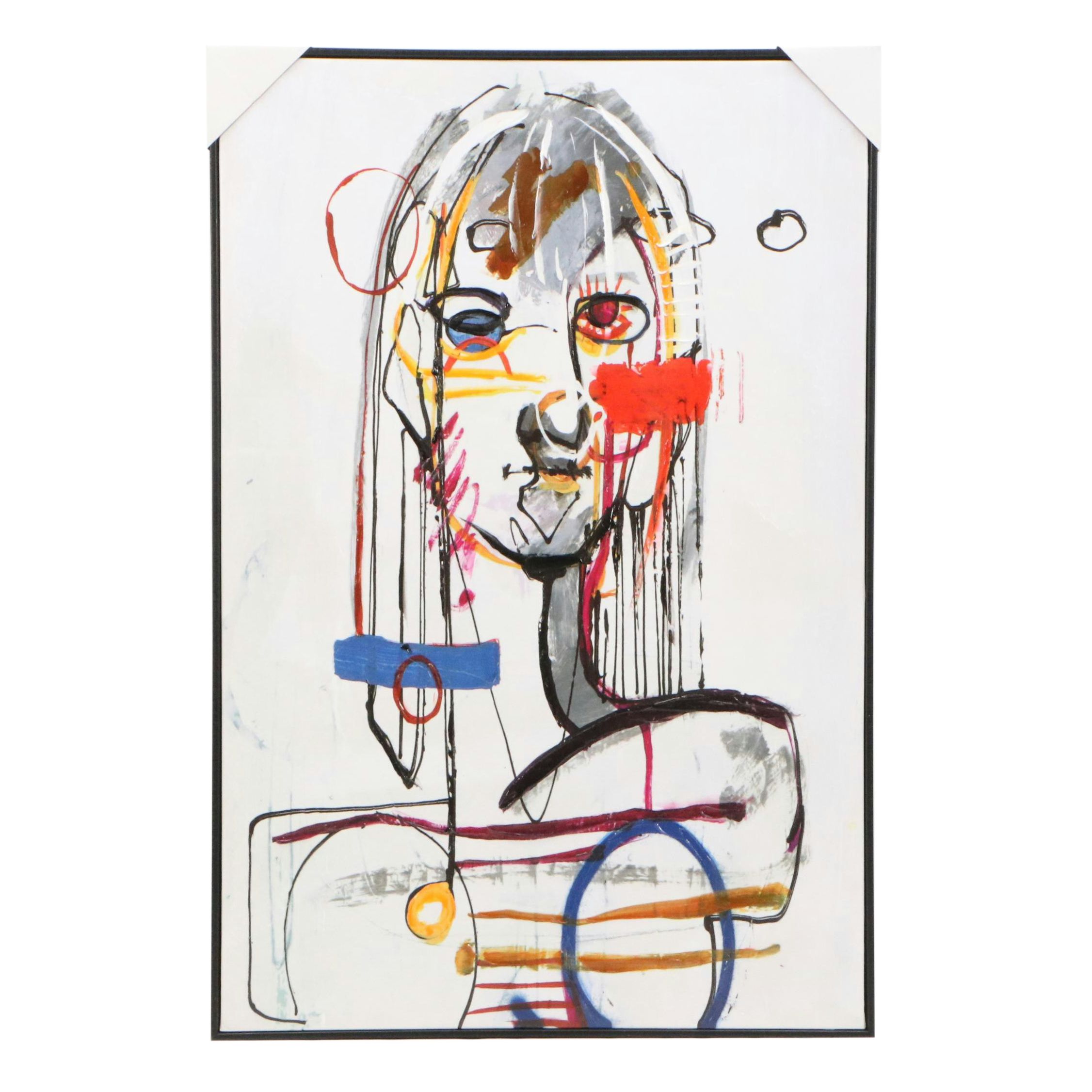 Abstract Figurative Embellished Giclée, 21st Century