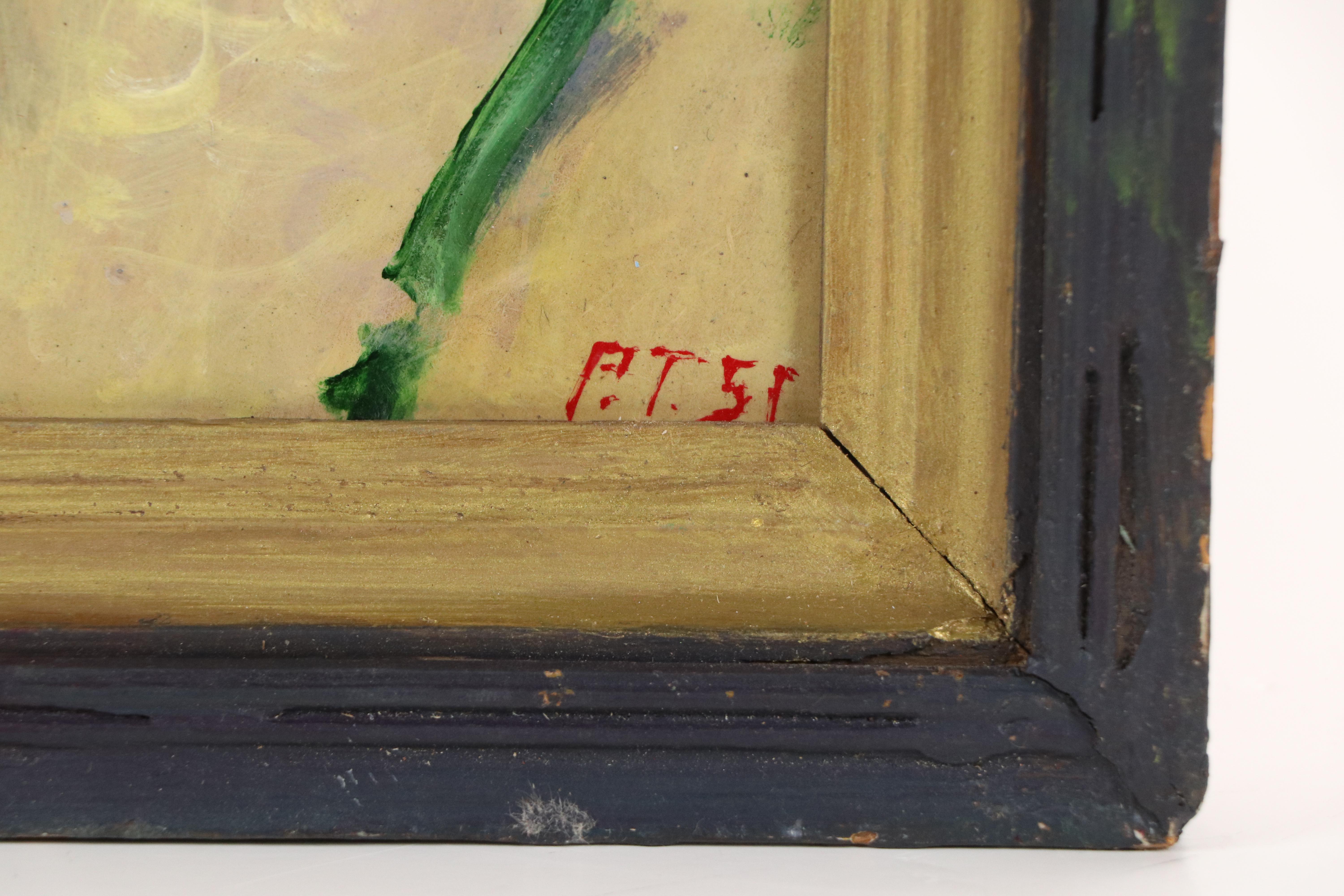 Oil Painting Portrait of Blonde Woman, 1951