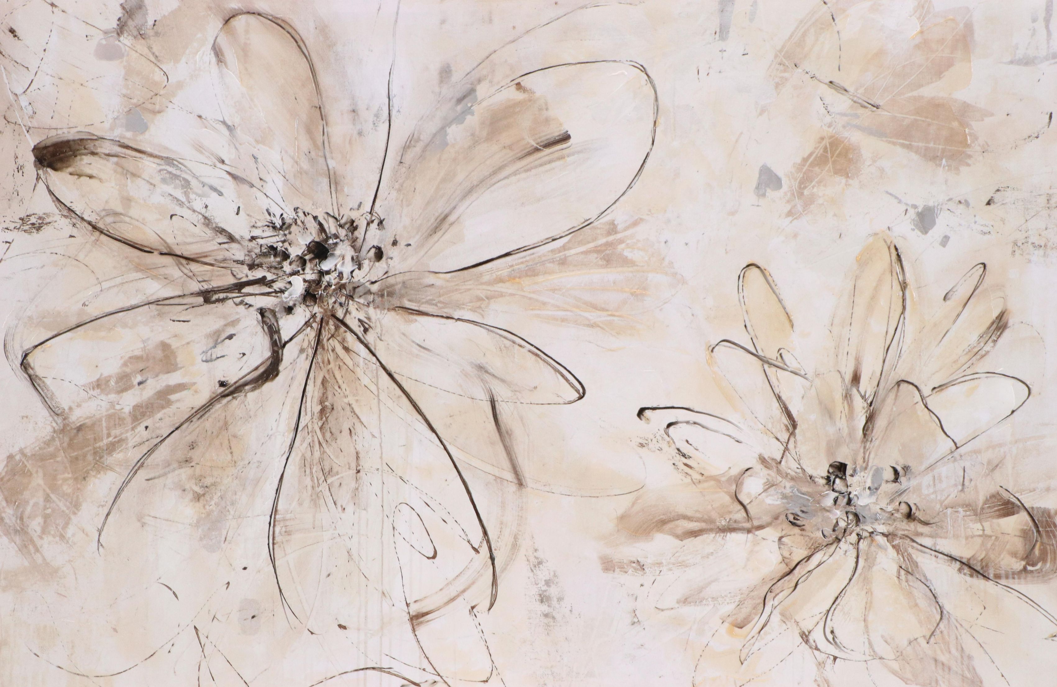 Embellished Giclée of Flowers, 21st Century