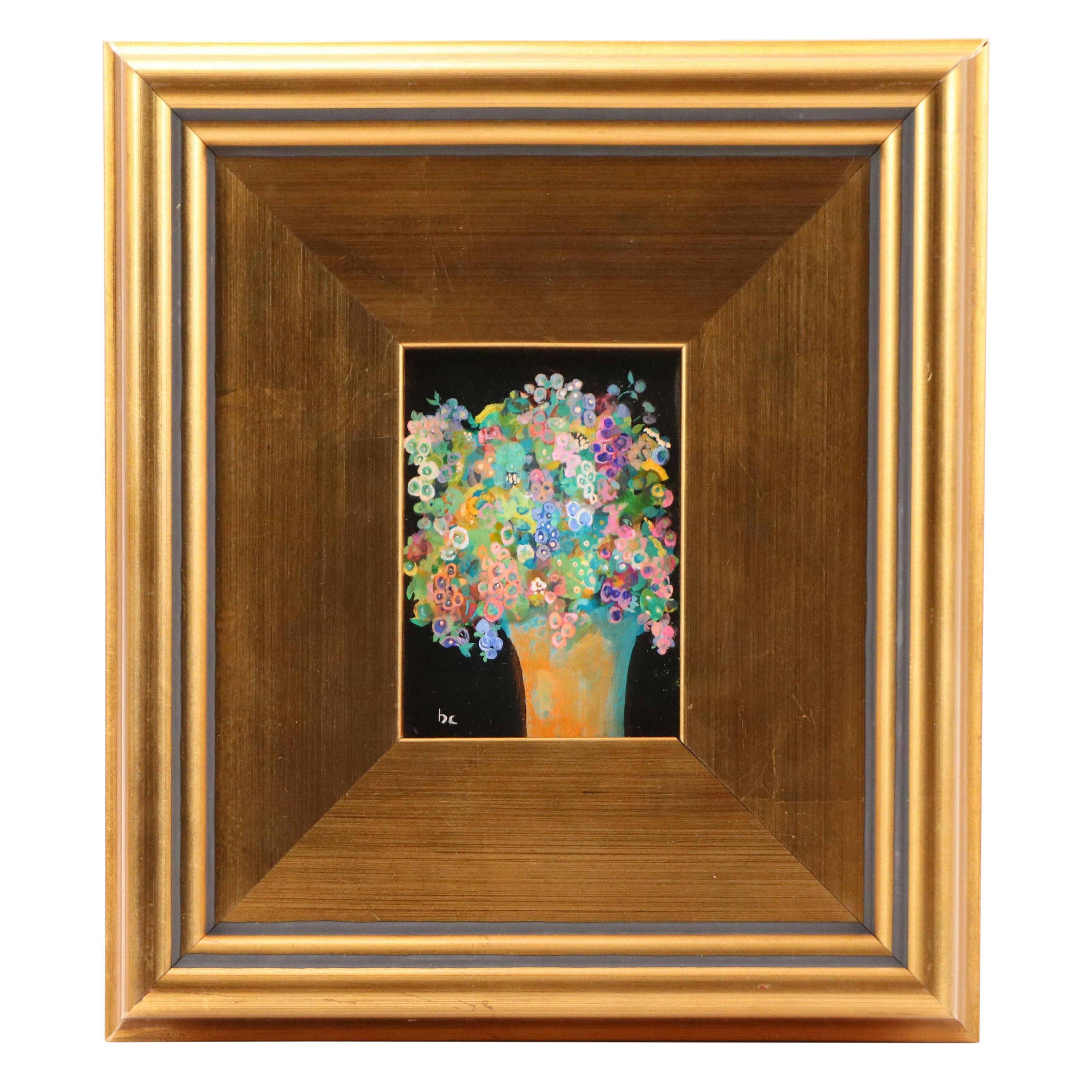 Beth Capogrossi Floral Still Life Oil Painting, 21st Century