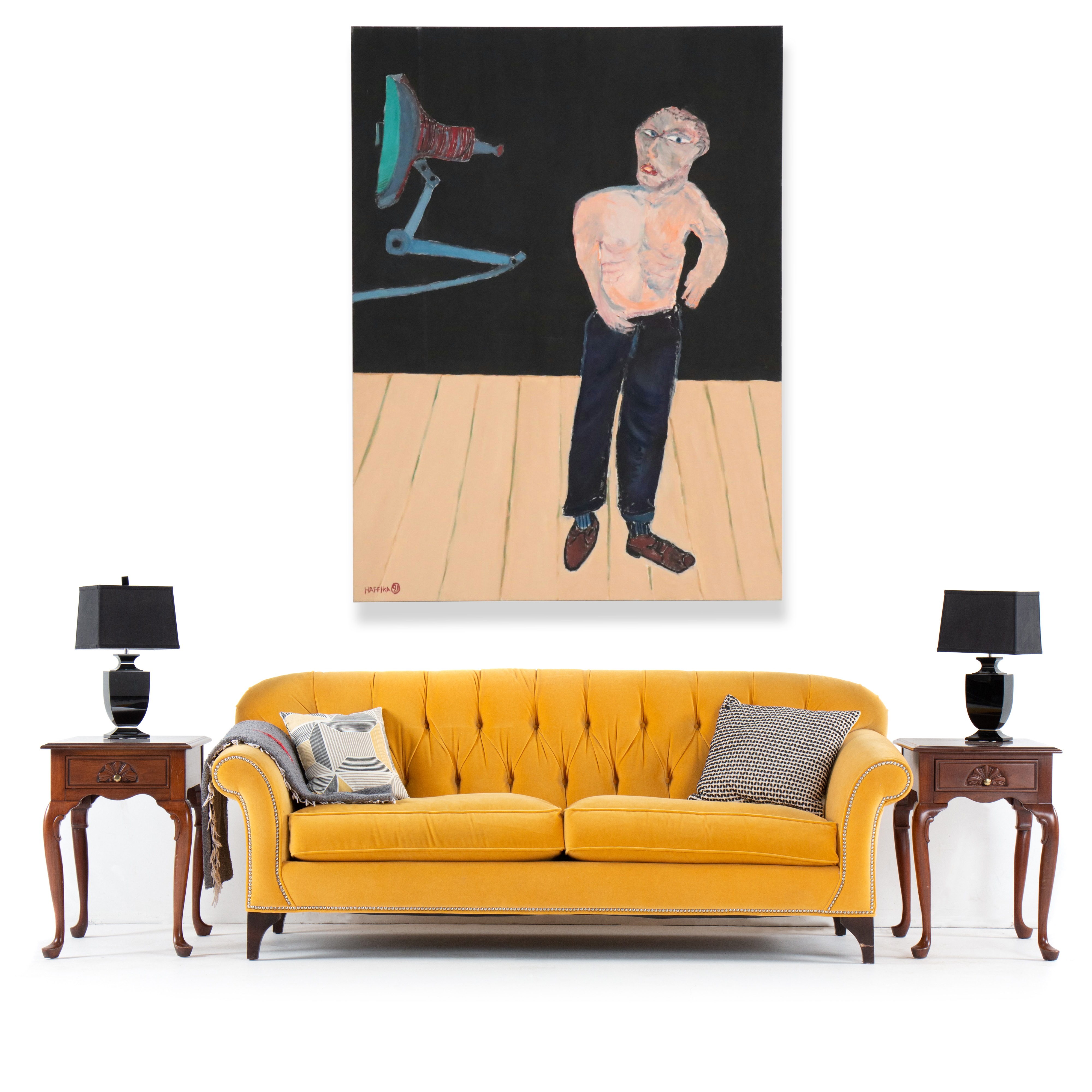 Michael Hafftka Expressionist Figurative Oil Painting, 1981