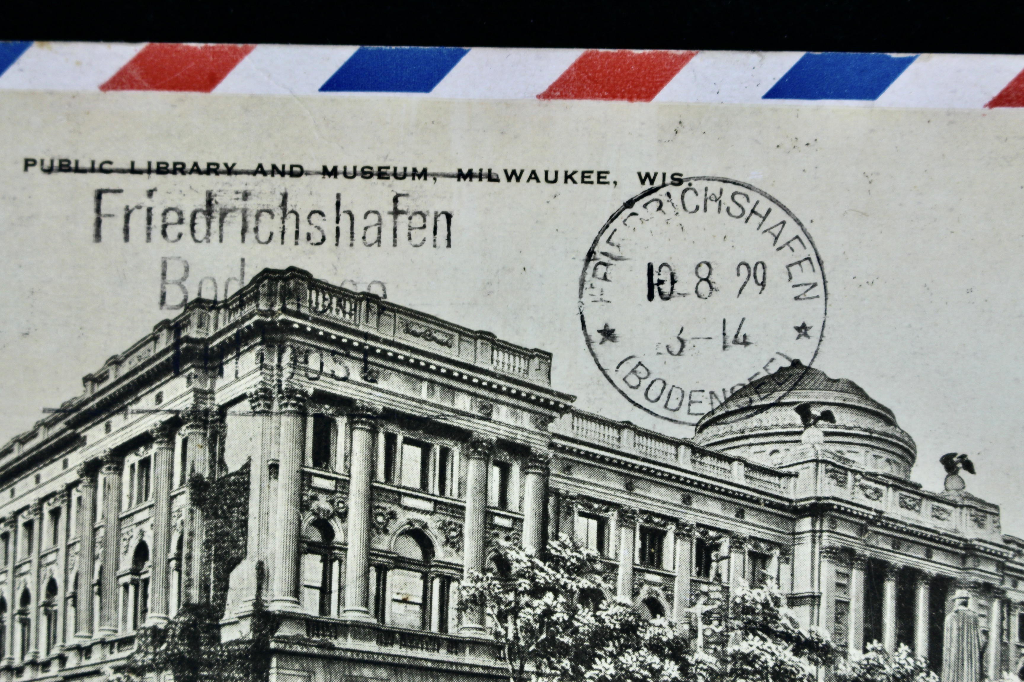 First Round-the-World Zeppelin Flight Commemorative Postcard, 1929