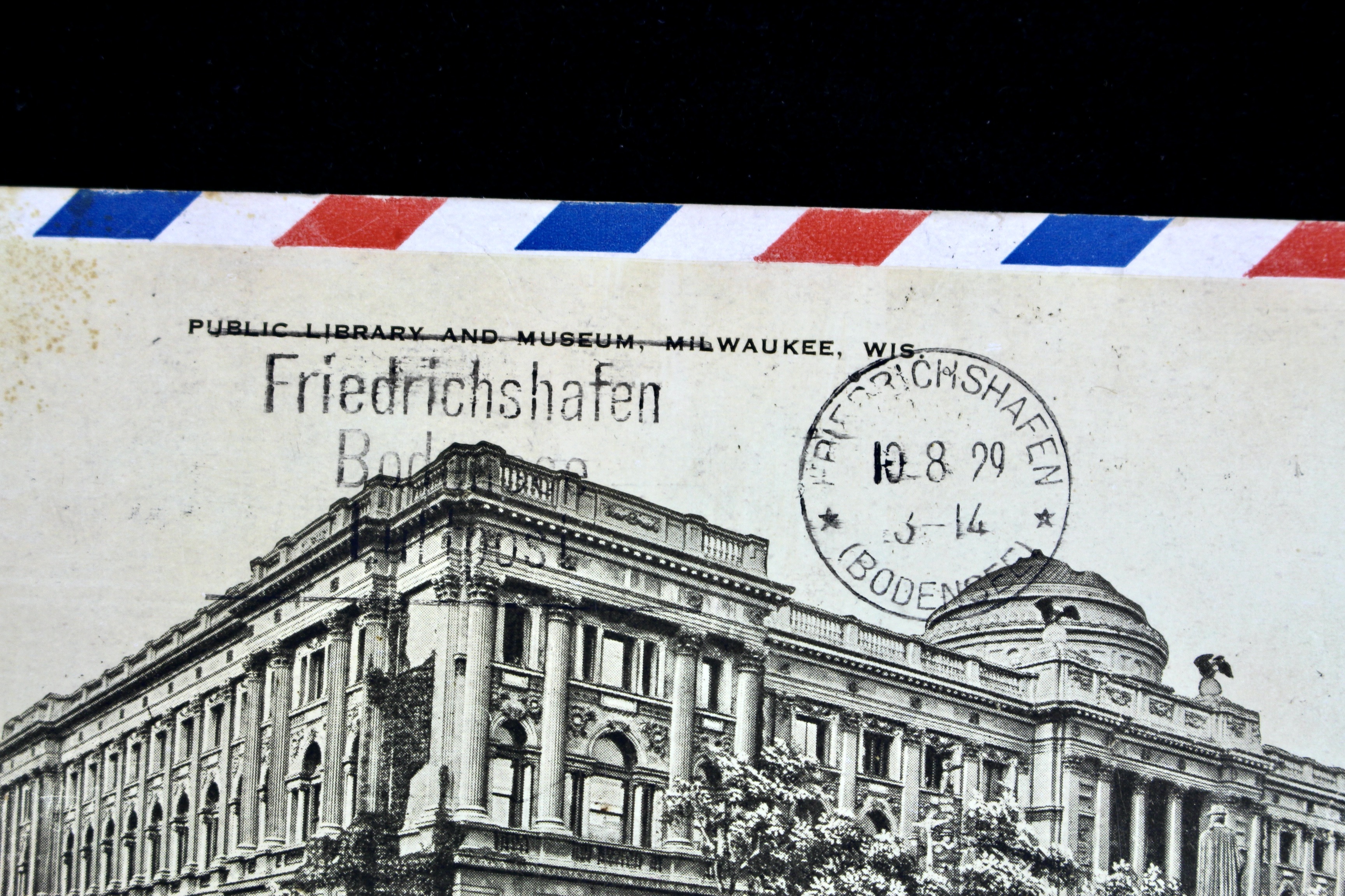 First Round-the-World Zeppelin Flight Commemorative Postcard, 1929