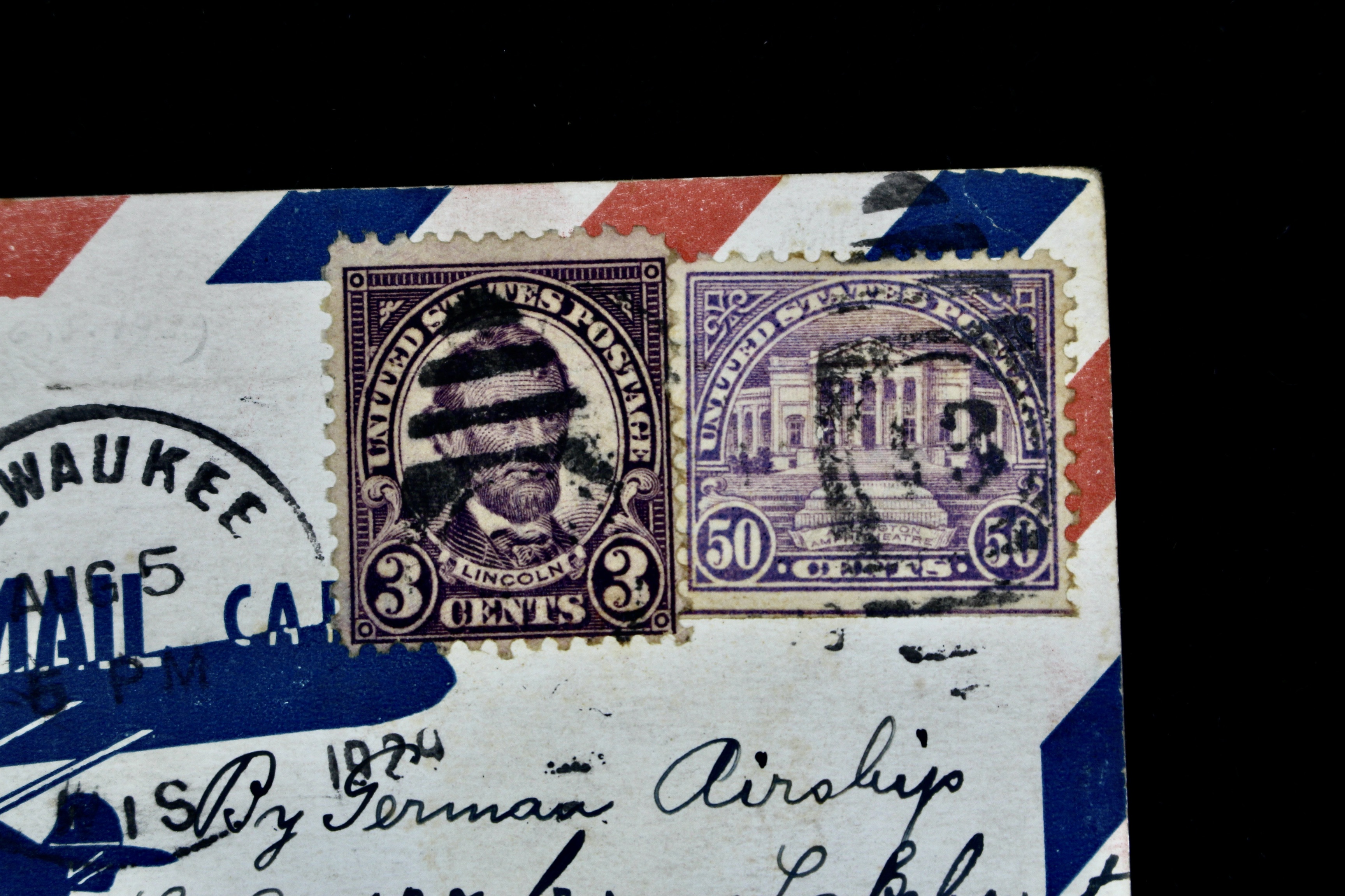 First Round-the-World Zeppelin Flight Commemorative Postcard, 1929