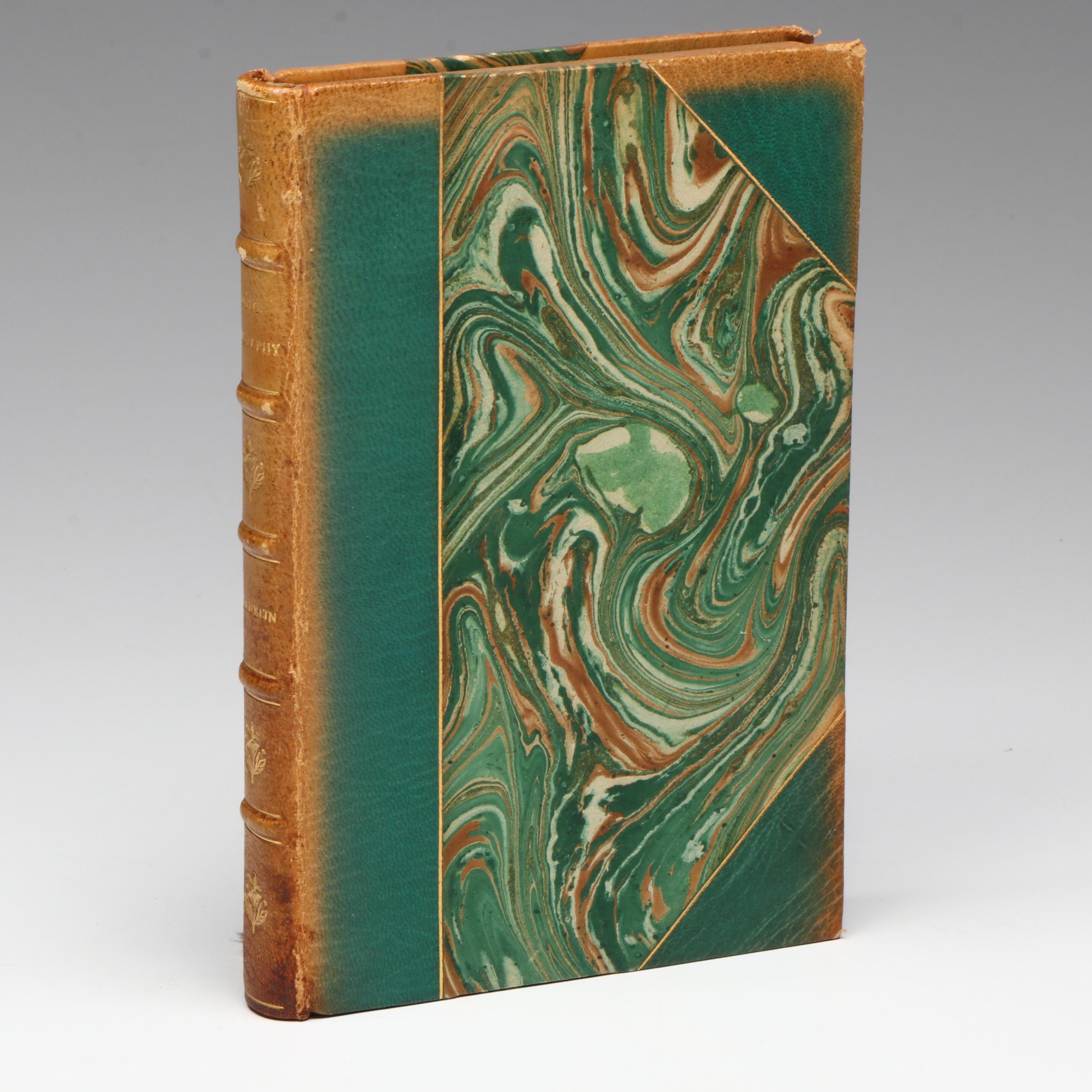 Leather Bound "Autobiography" by Benjamin Franklin, 1948
