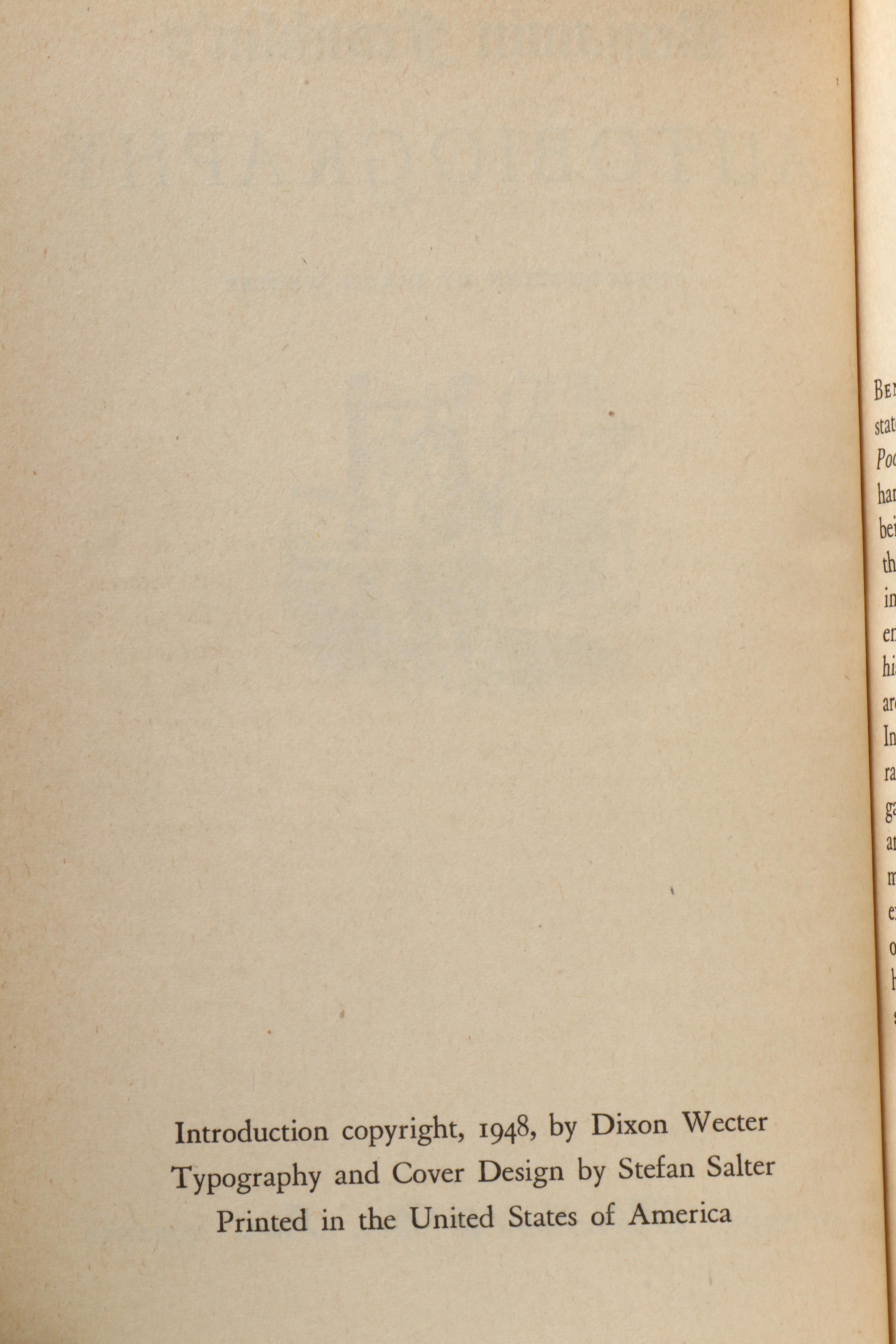 Leather Bound "Autobiography" by Benjamin Franklin, 1948
