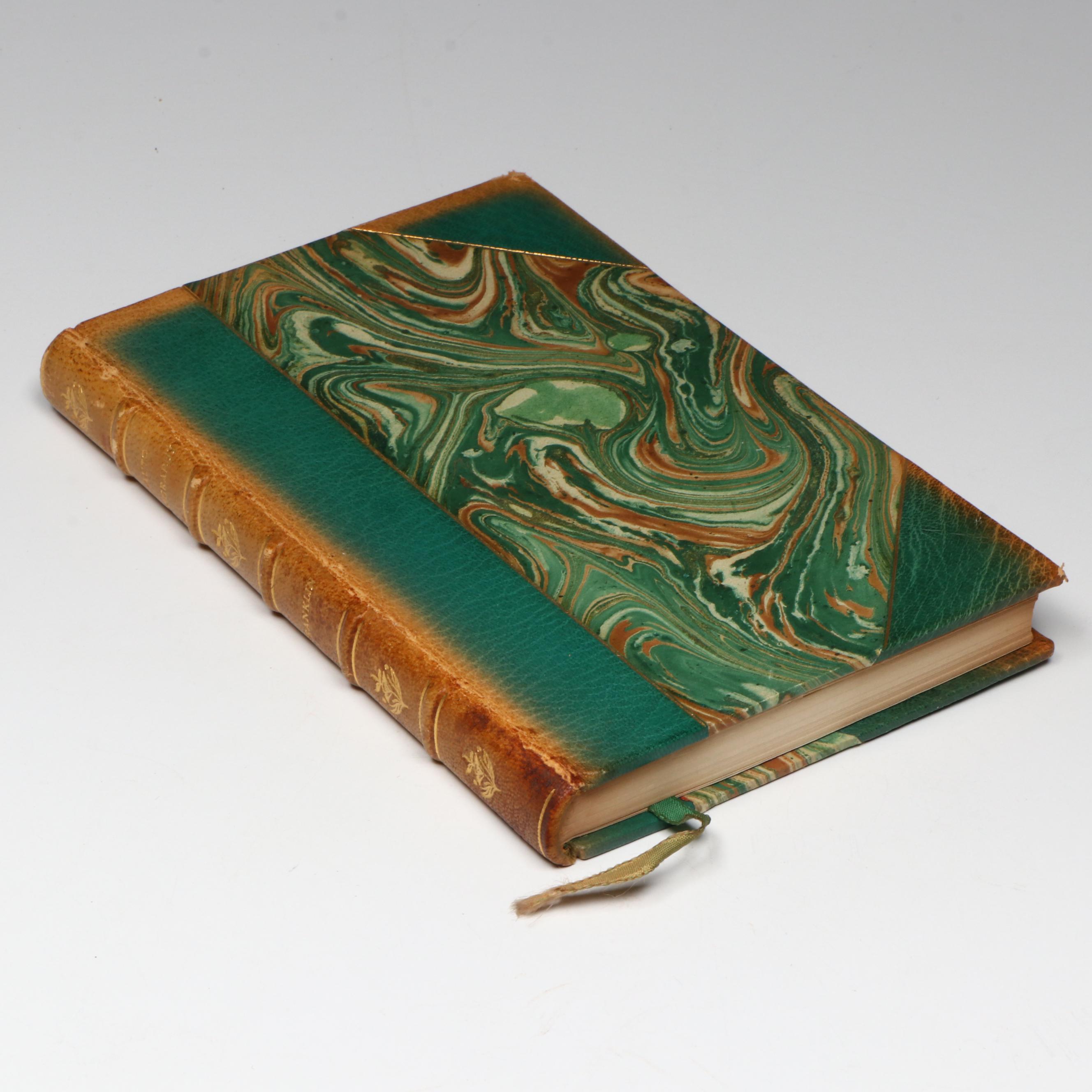 Leather Bound "Autobiography" by Benjamin Franklin, 1948