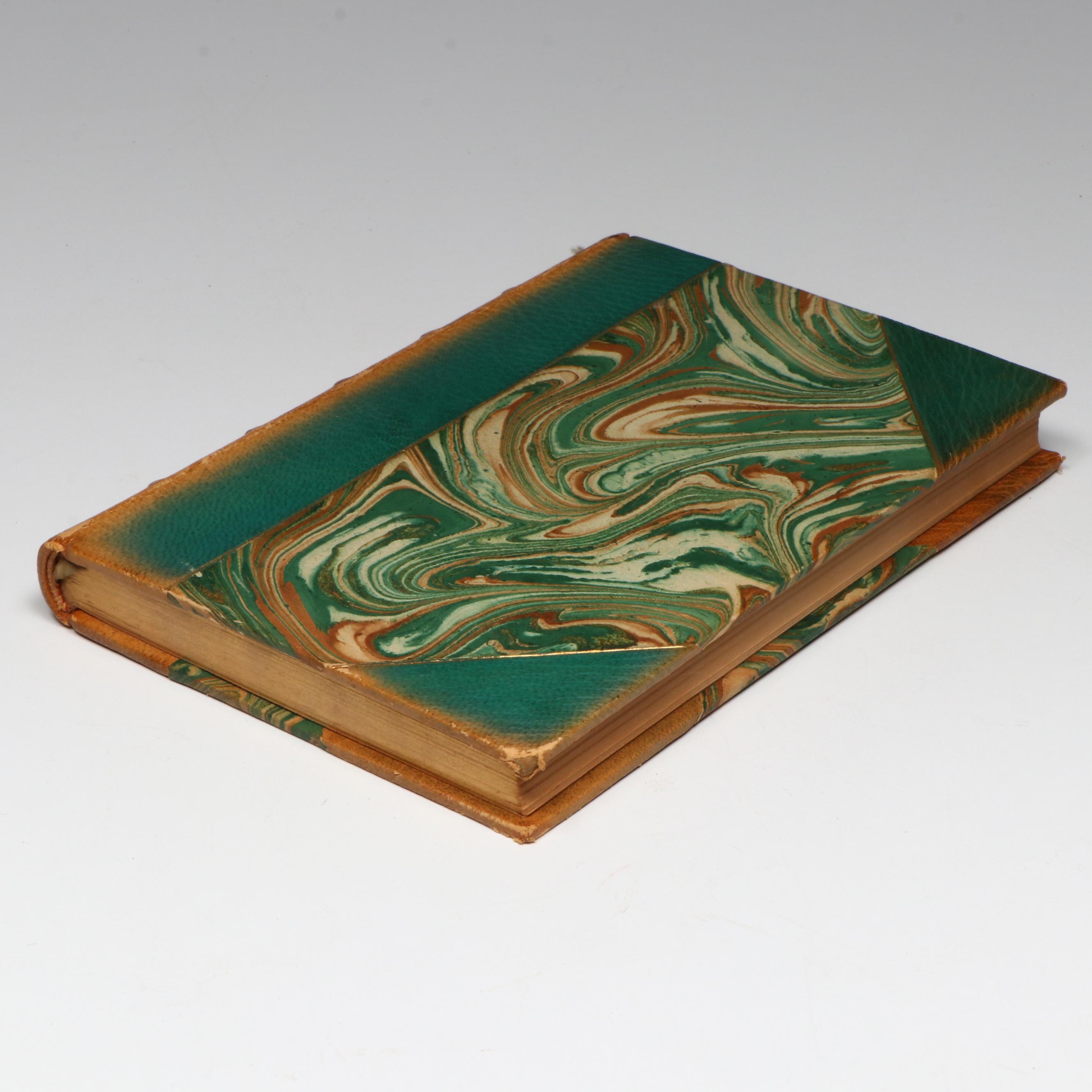 Leather Bound "Autobiography" by Benjamin Franklin, 1948