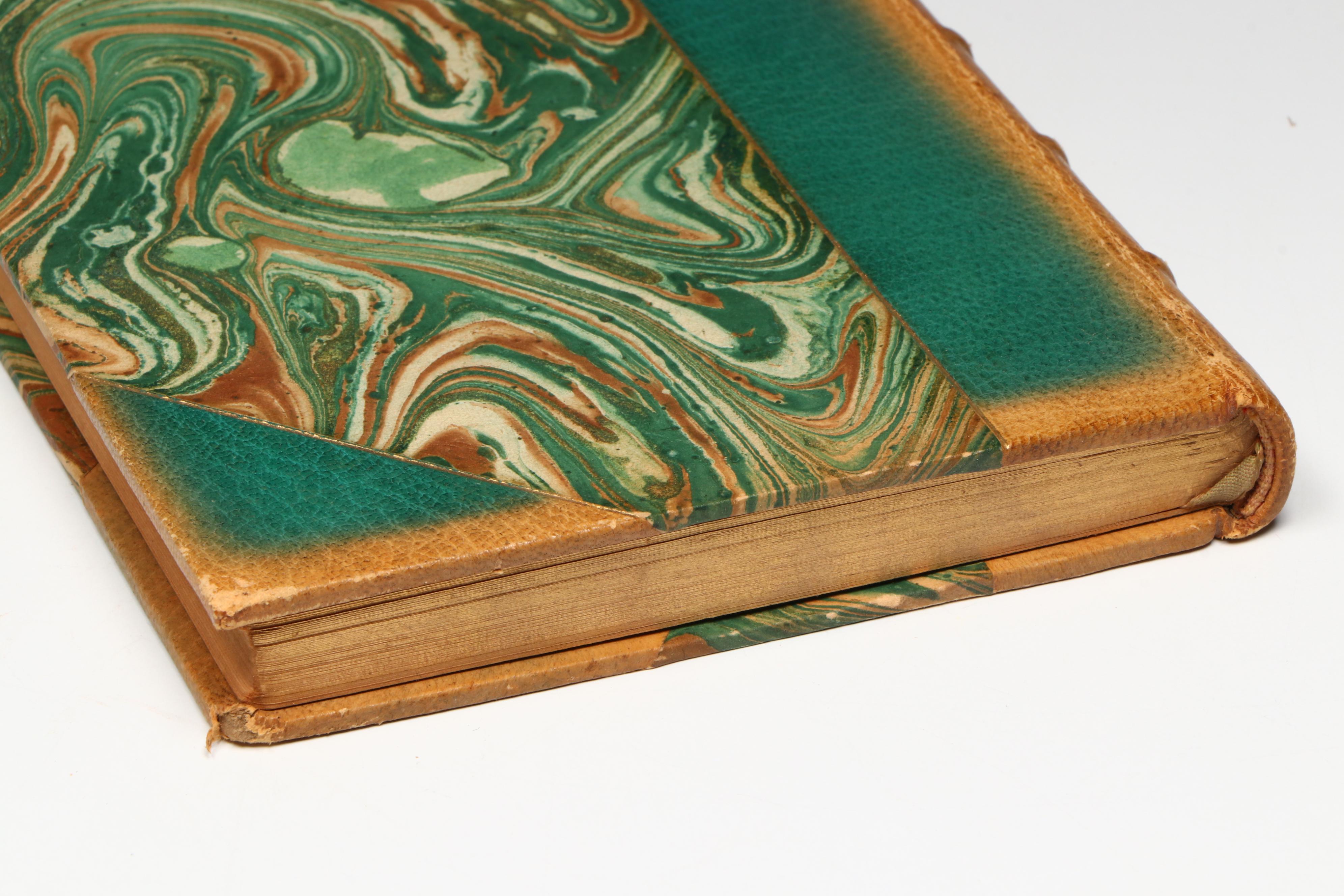 Leather Bound "Autobiography" by Benjamin Franklin, 1948