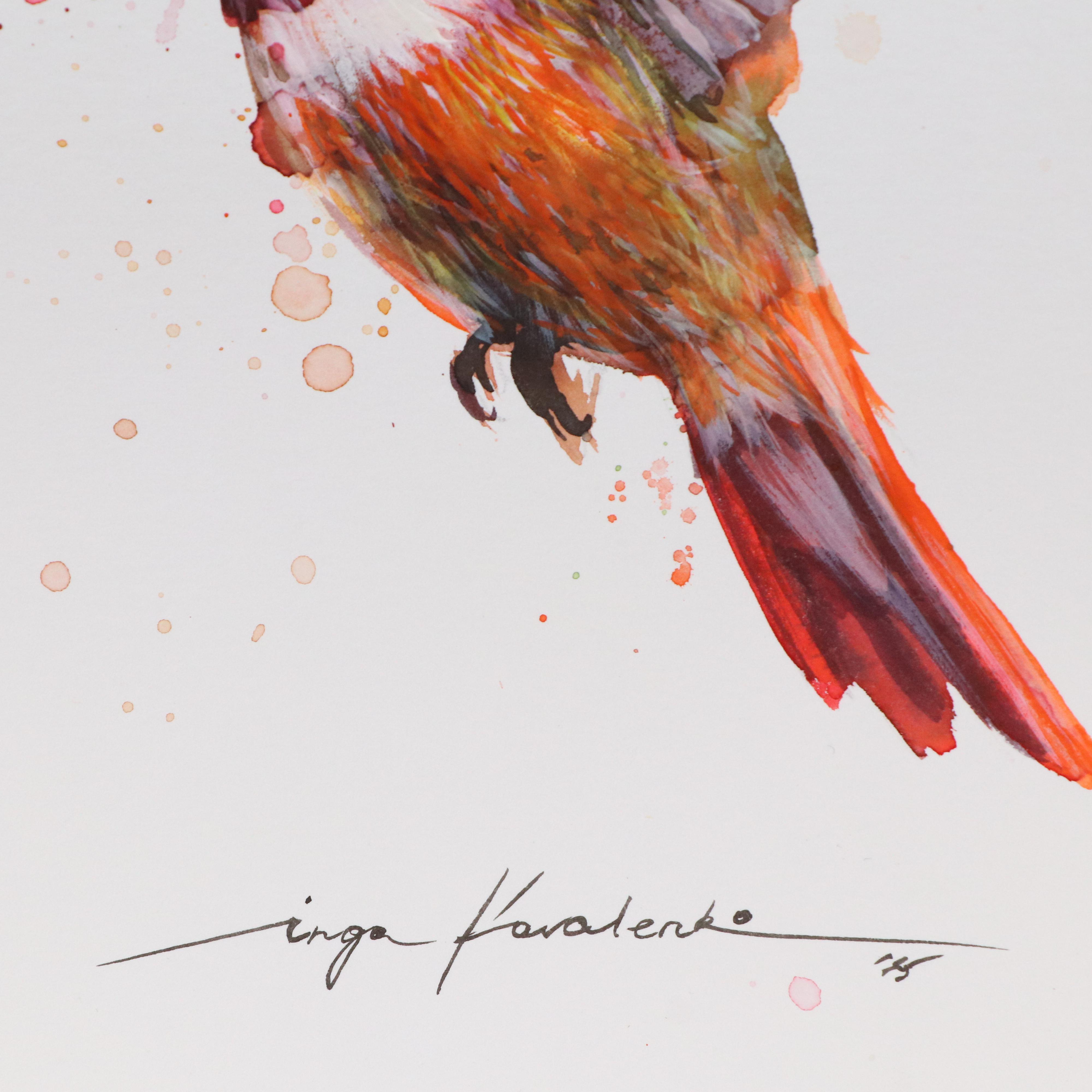 Inga Kovalenko Watercolor Painting of Hummingbird, 2025