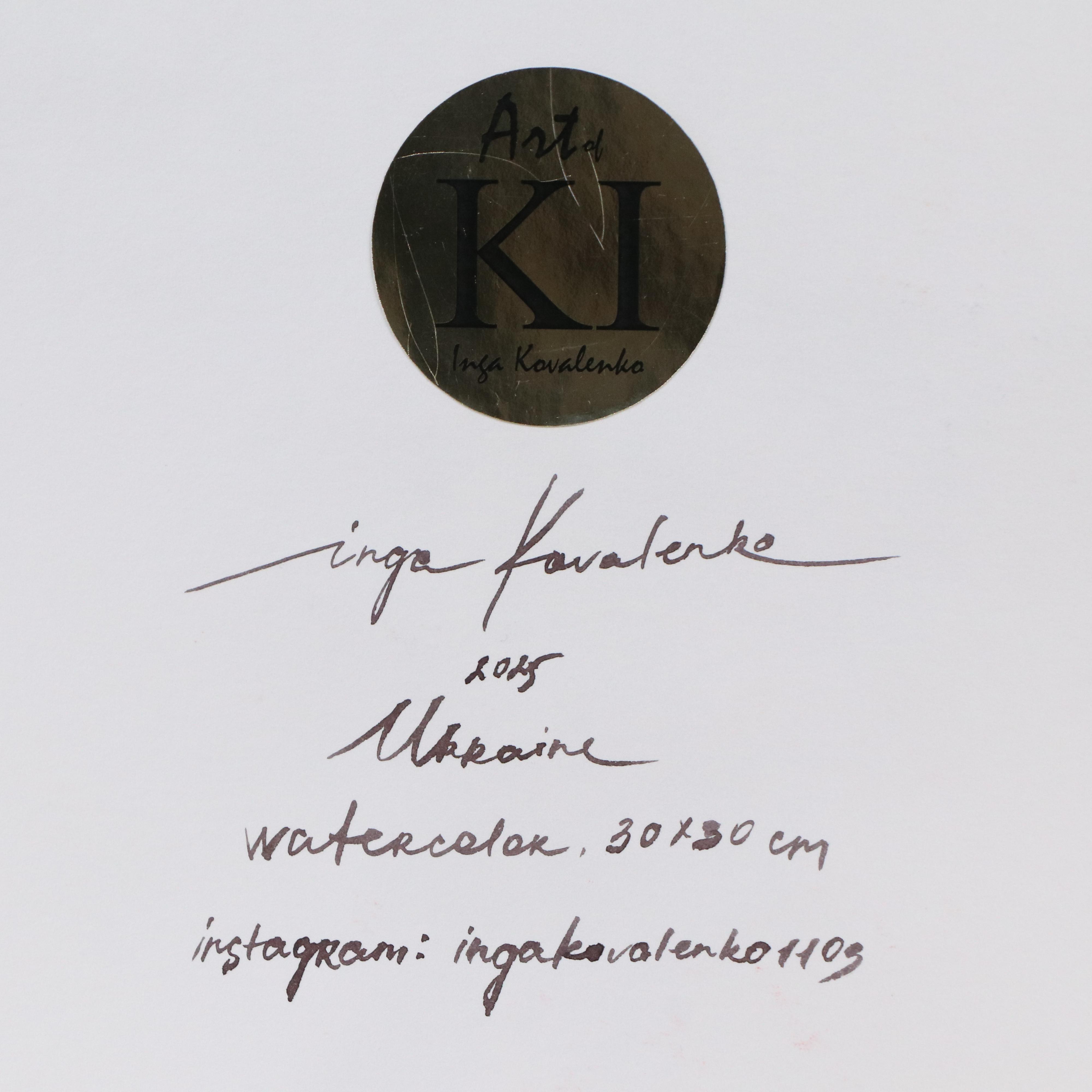 Inga Kovalenko Watercolor Painting of Hummingbird, 2025