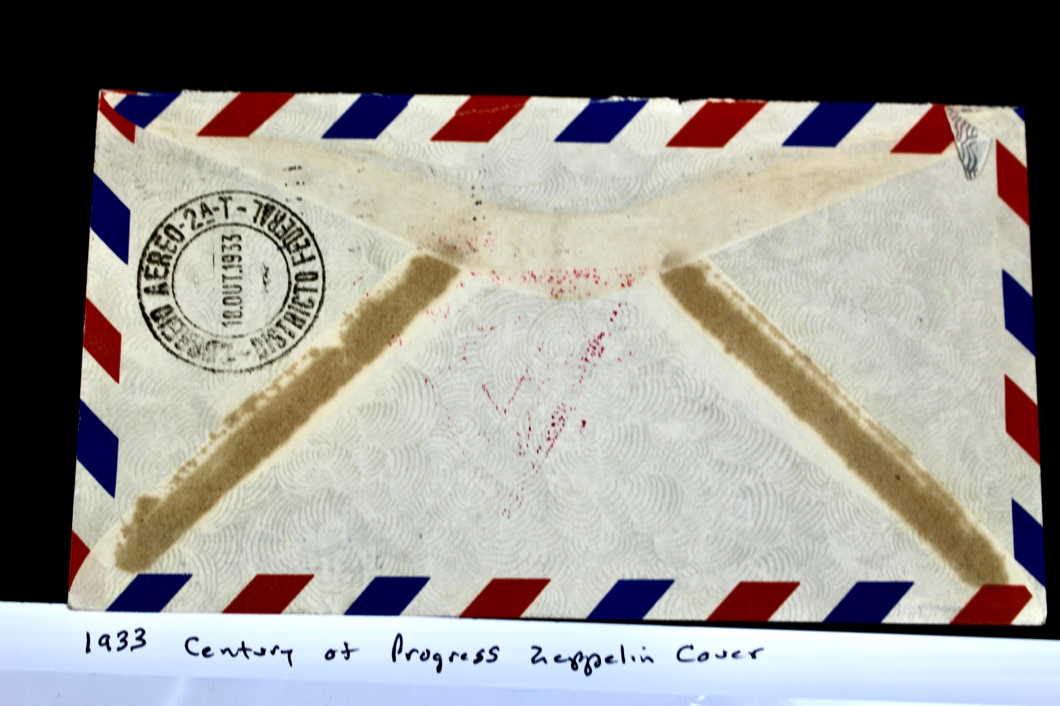 1933 Century of Progress Graf Zeppelin Postal Cover, Includes Scott C18