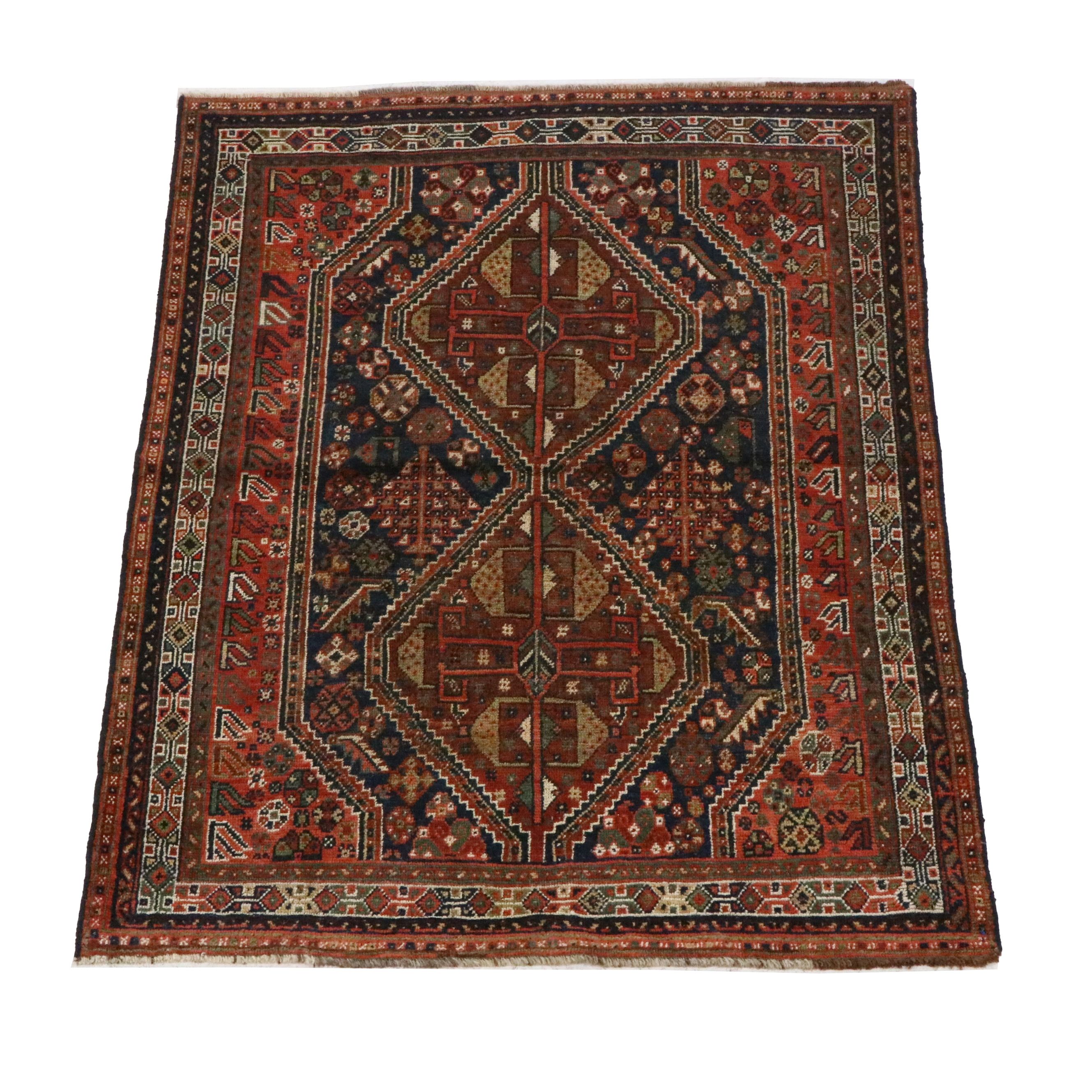 4' x 5'6 Hand-Knotted Afghan Baluch Area Rug