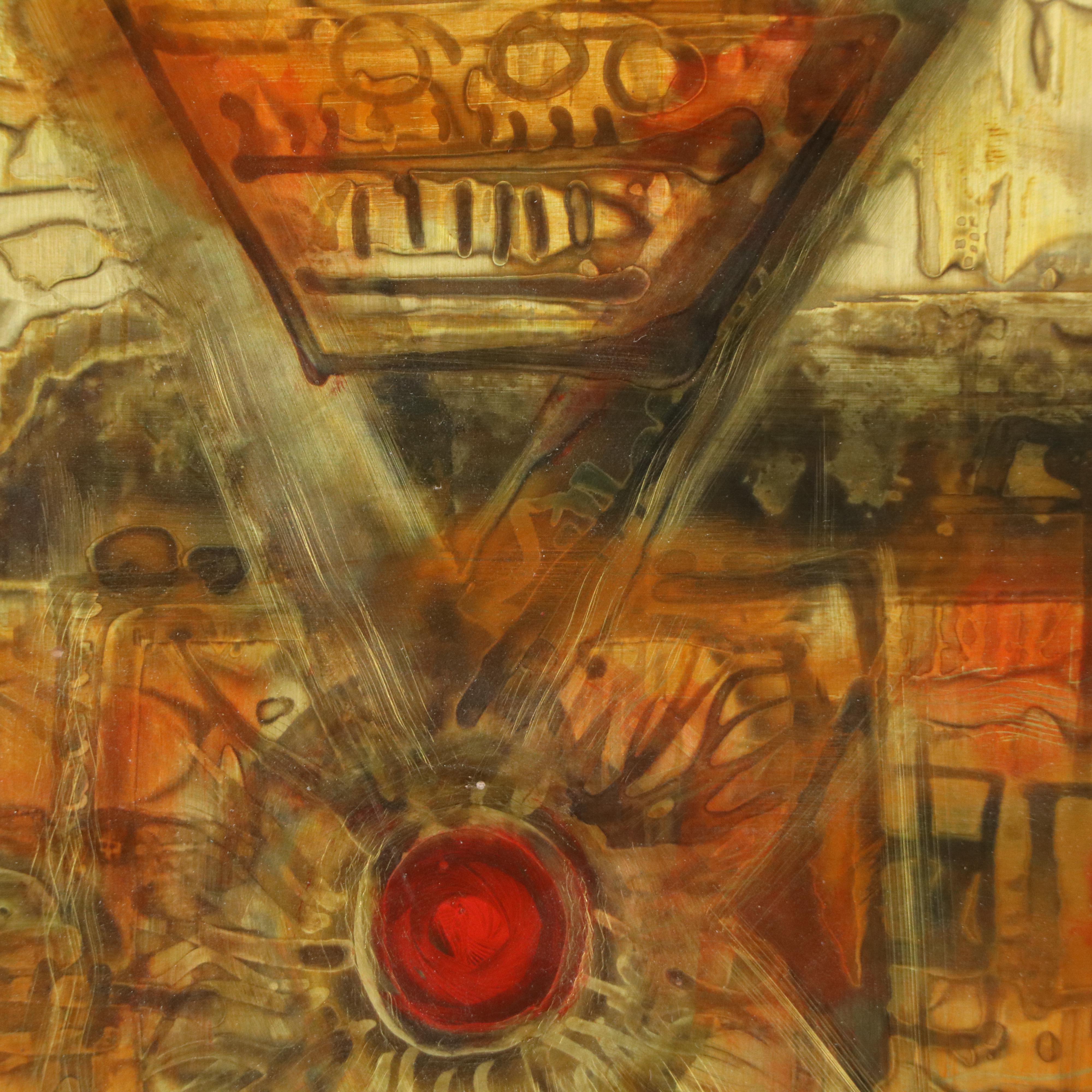 Metallic Design Studio for Bernhard Rohne Acid Etched Sheet Metal Art, 1973