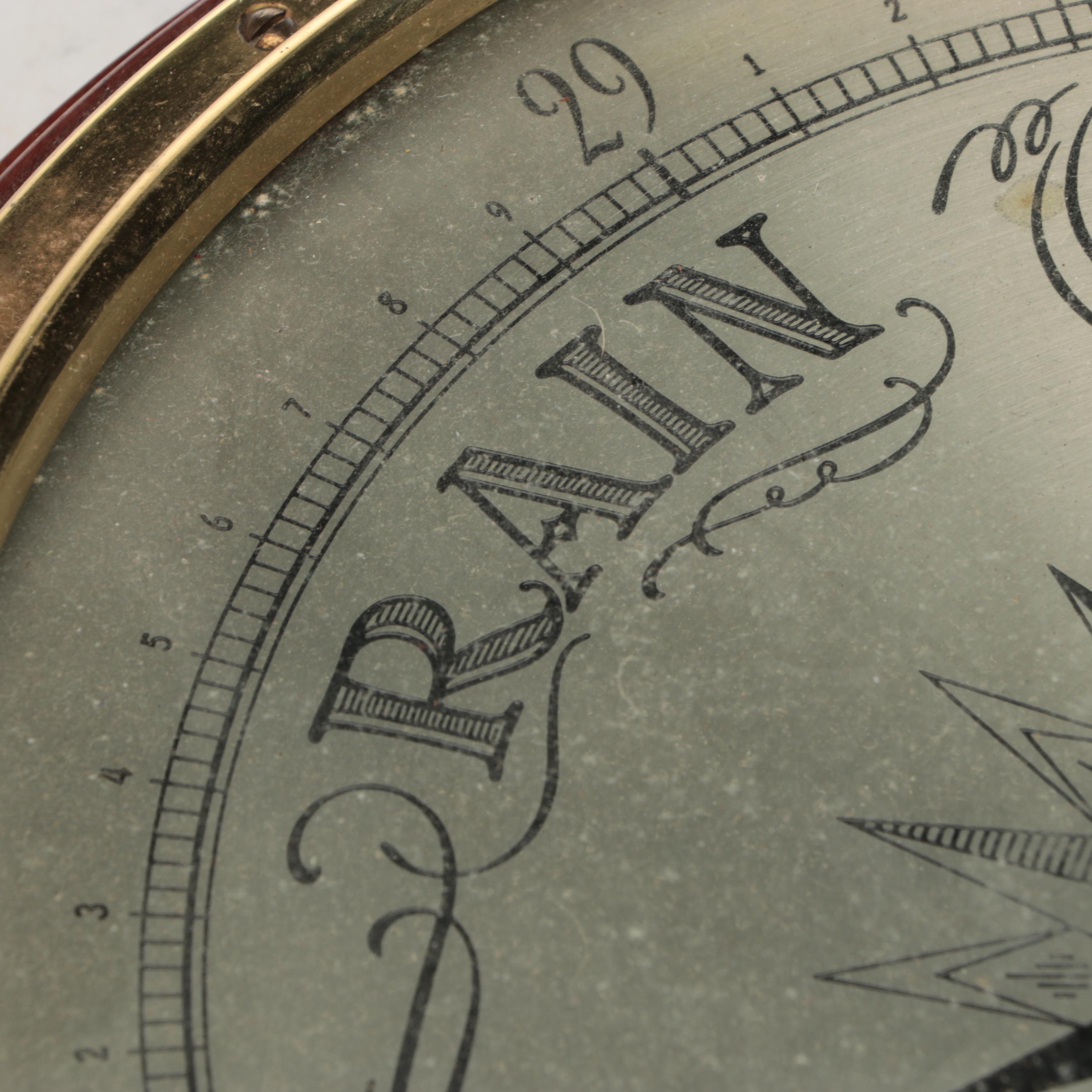 Airguide Jamestown Banjo Wall Barometer with Hygrometer, Mid-20th Century