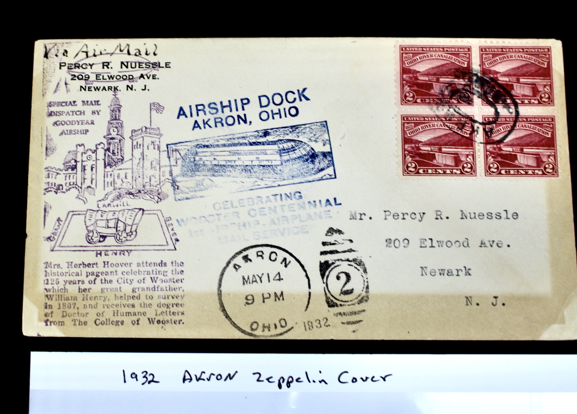 1932 USS Akron Graf Zeppelin Postal Cover