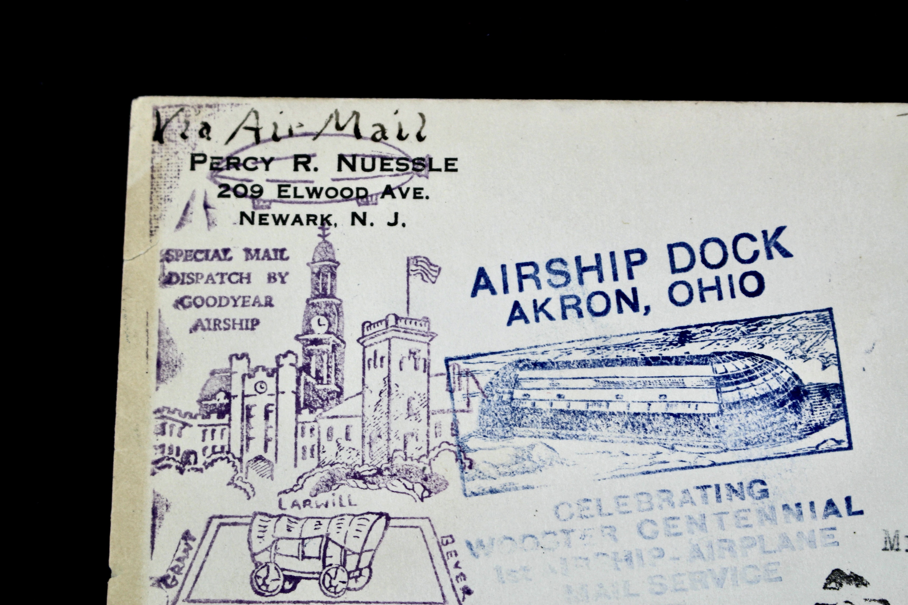 1932 USS Akron Graf Zeppelin Postal Cover