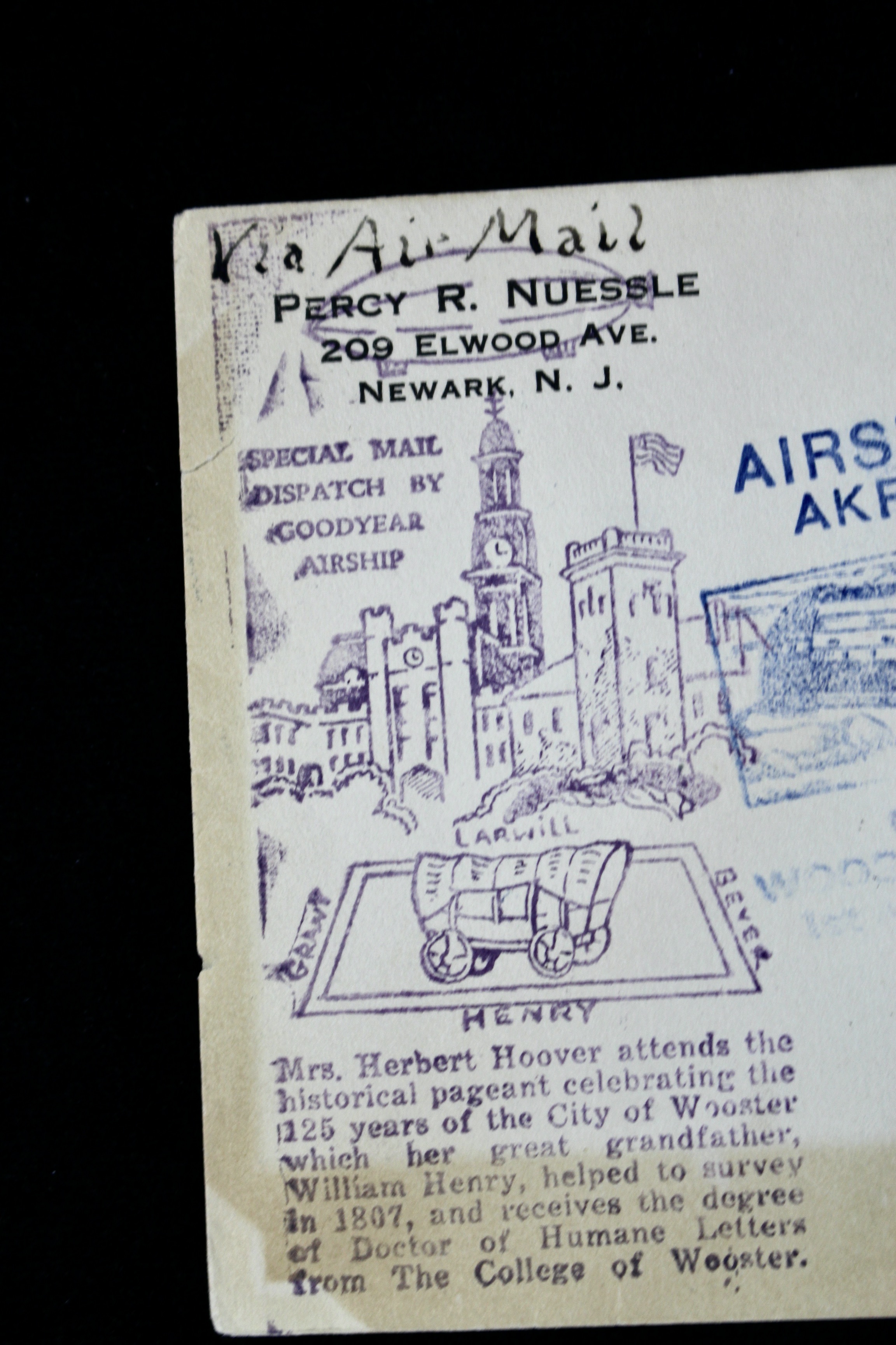 1932 USS Akron Graf Zeppelin Postal Cover