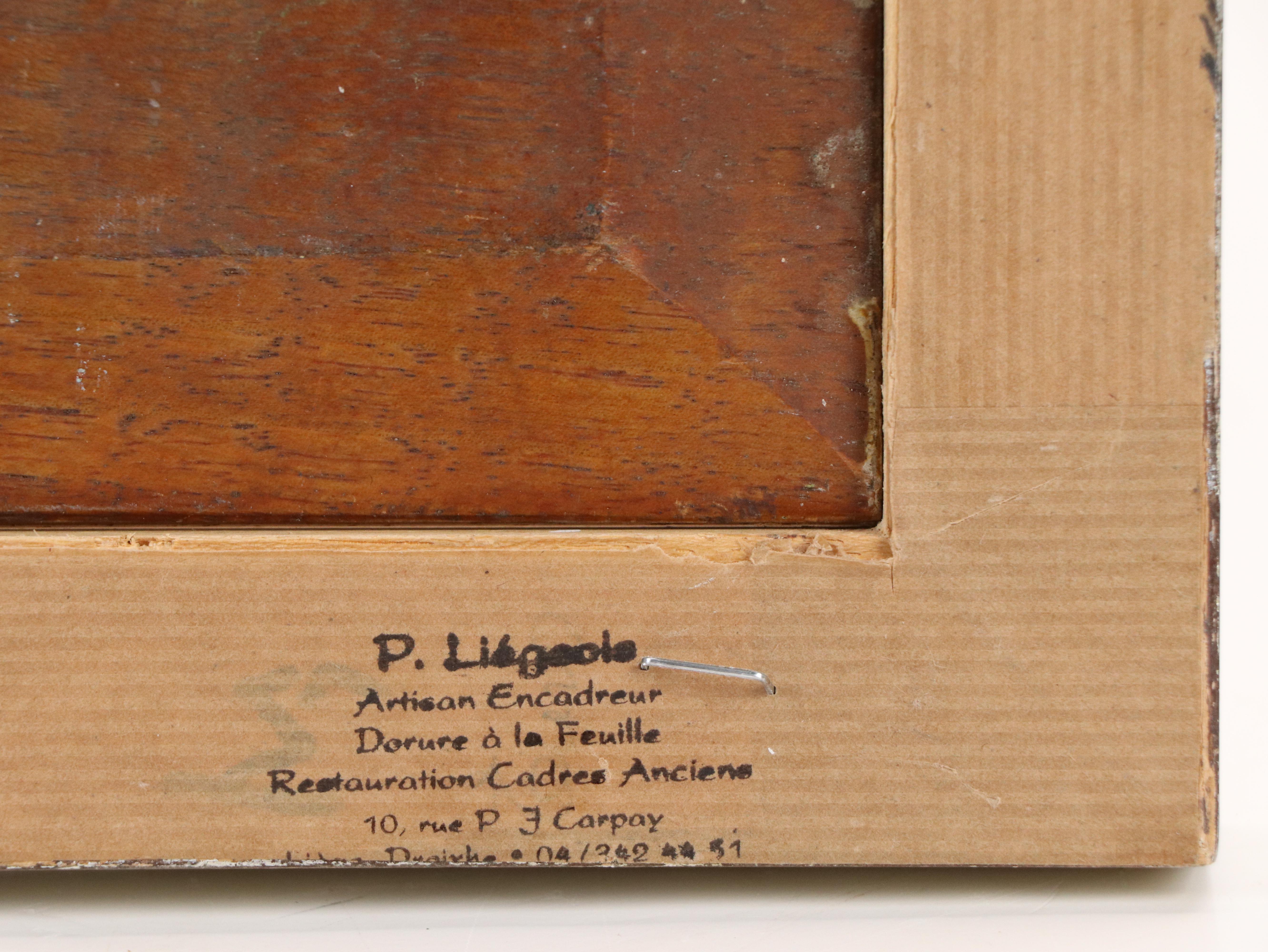 Landscape Oil Painting of European Town, Mid-20th century