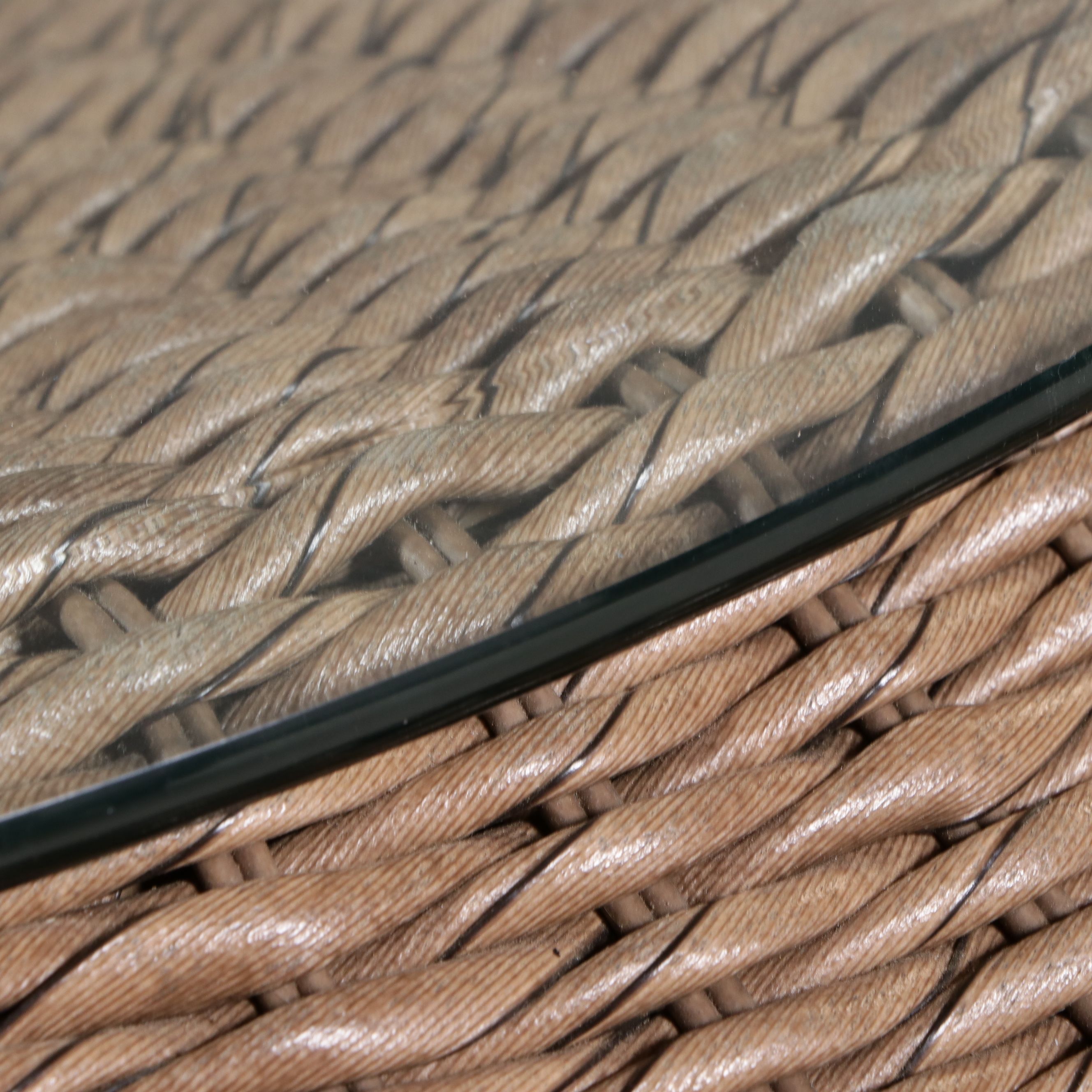 Modern Resin Wicker Patio Lounge Set with Settee, Armchairs and Coffee Table