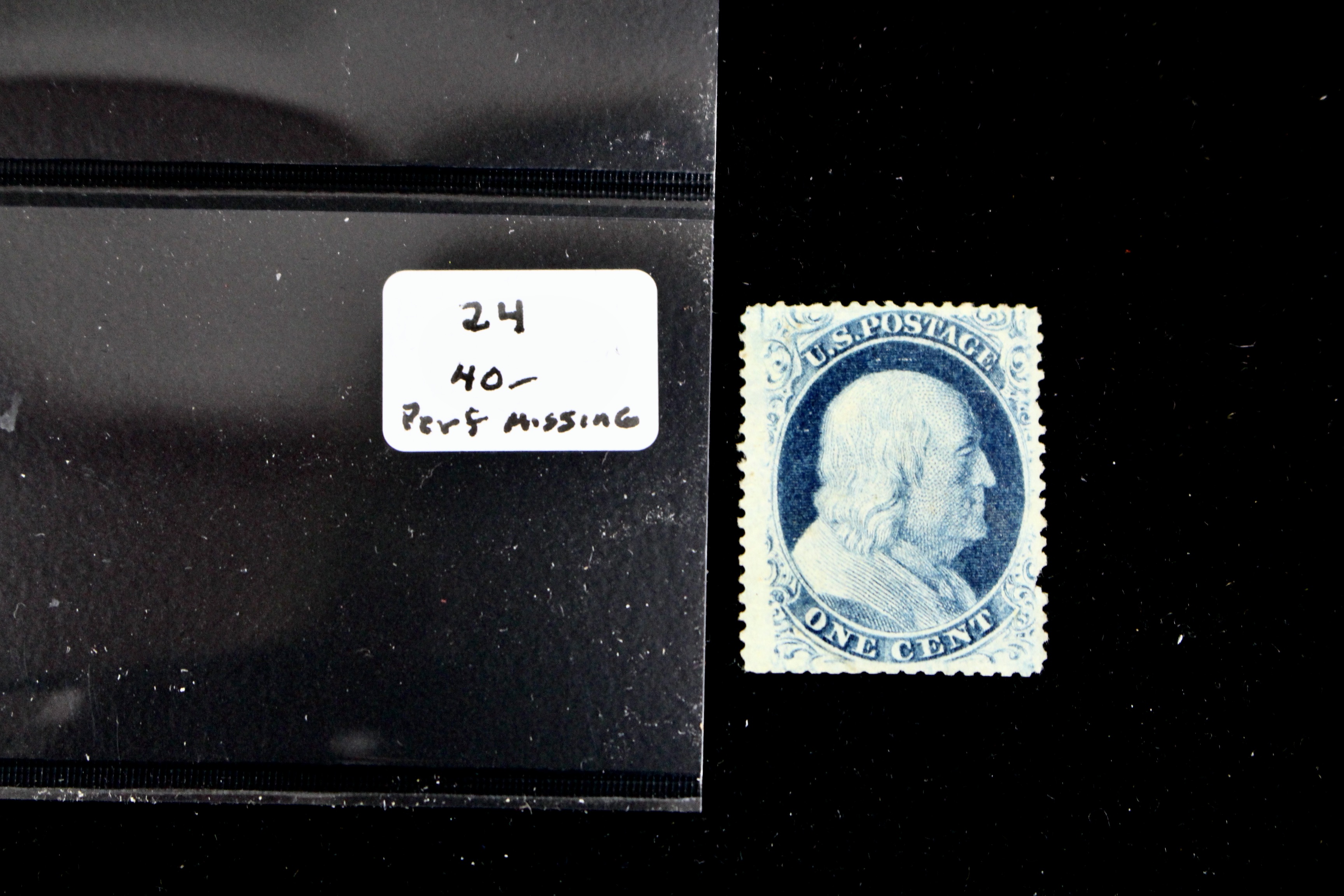 Seven Different Early Imperforate U.S. Postage Stamps