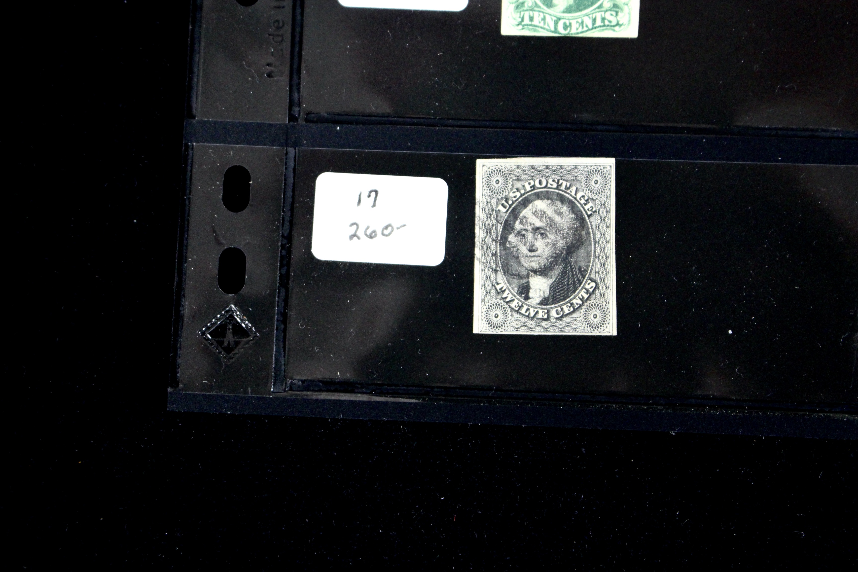 Seven Different Early Imperforate U.S. Postage Stamps