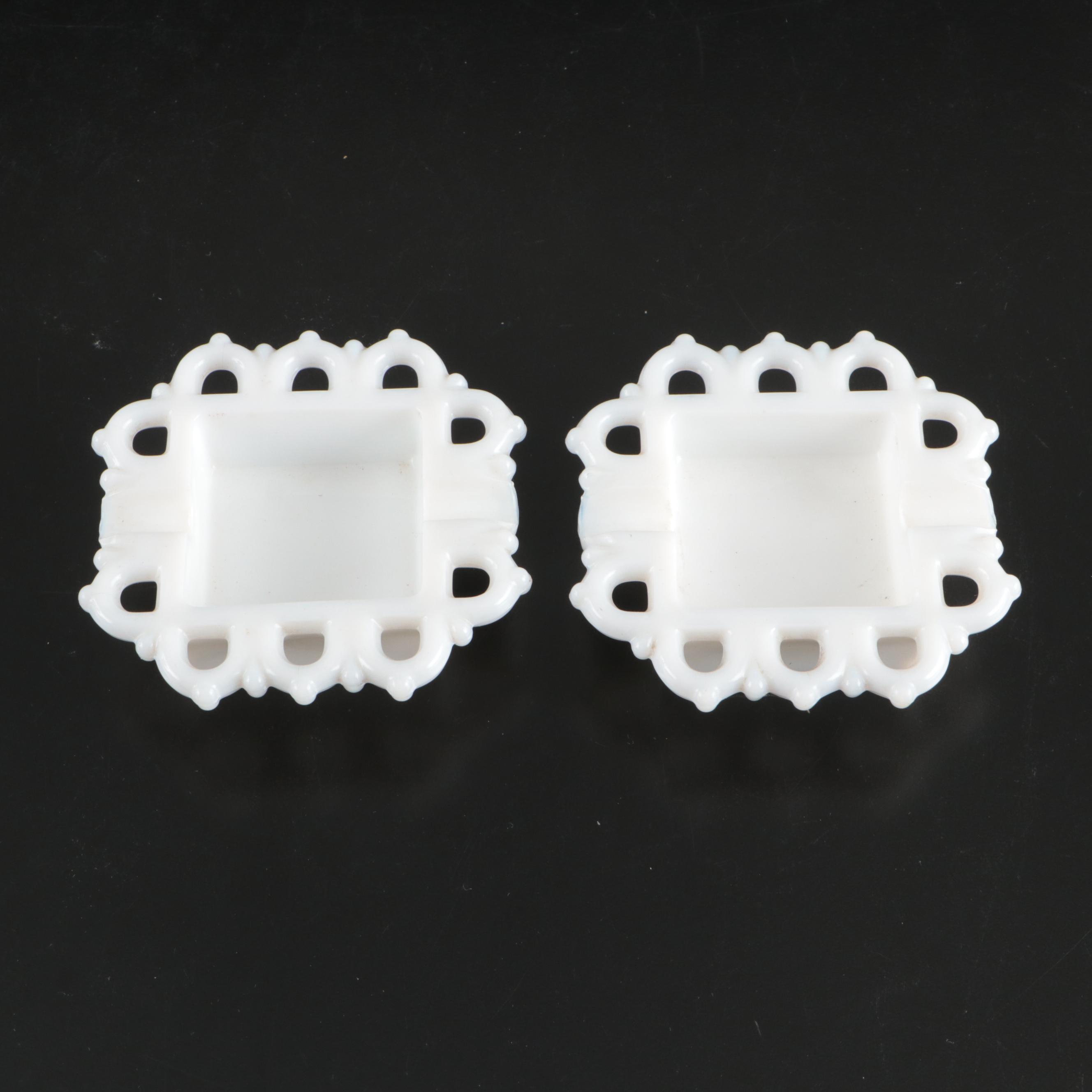 Fenton Milk Glass Basket, Pierceware Milk Glass Bowl, and More Table Accessories