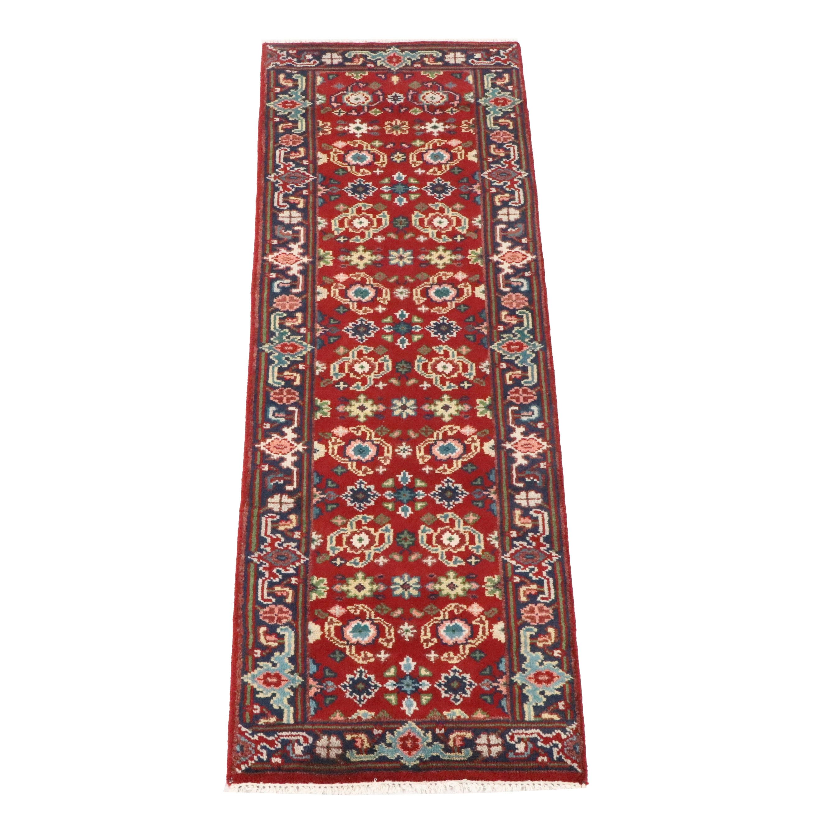 2'6 x 8'1 Hand-Knotted Pakistani Kazak Carpet Runner