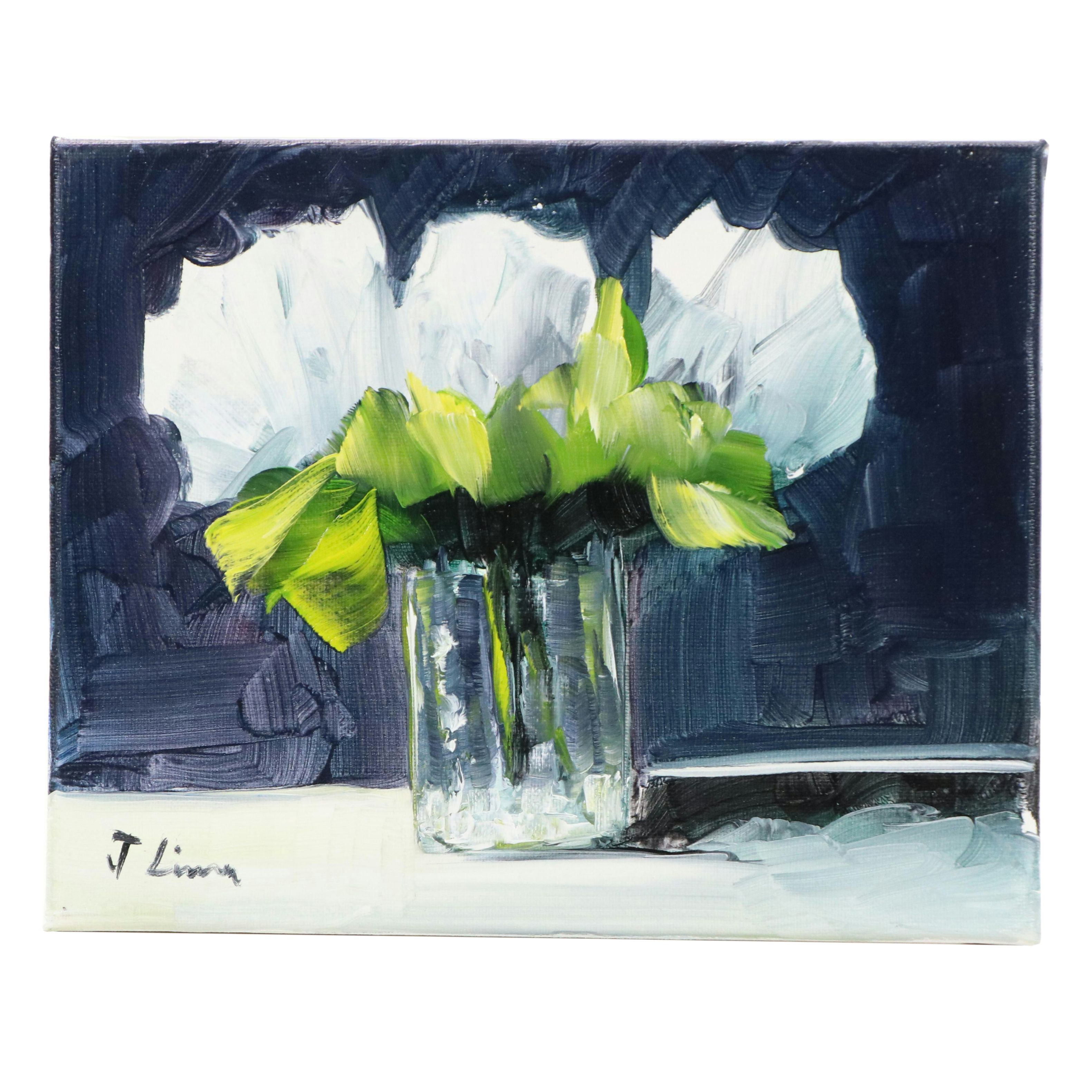 José M. Lima Floral Still Life Oil Painting, 2025