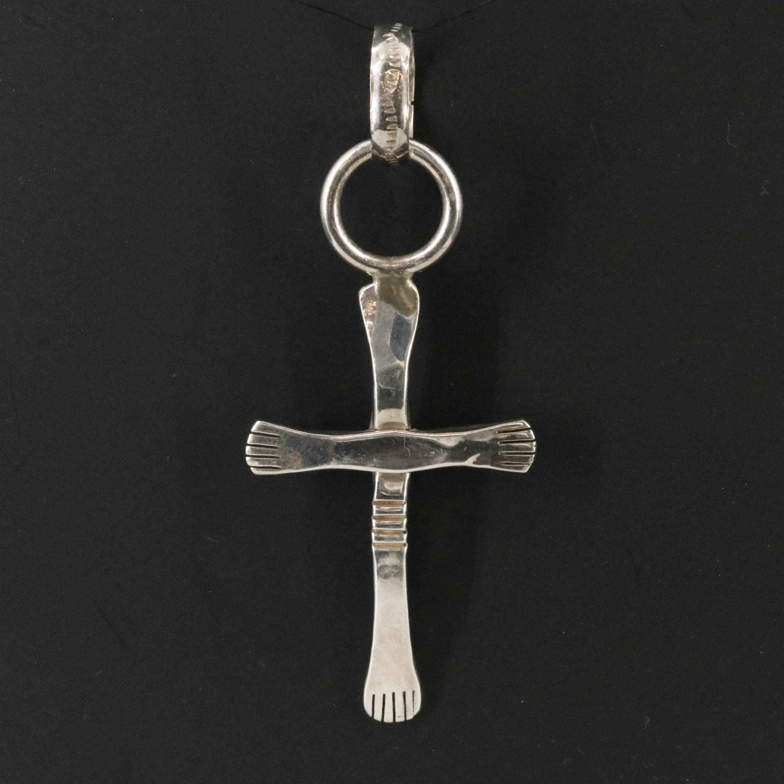 Southwestern Sterling Cross Pendant