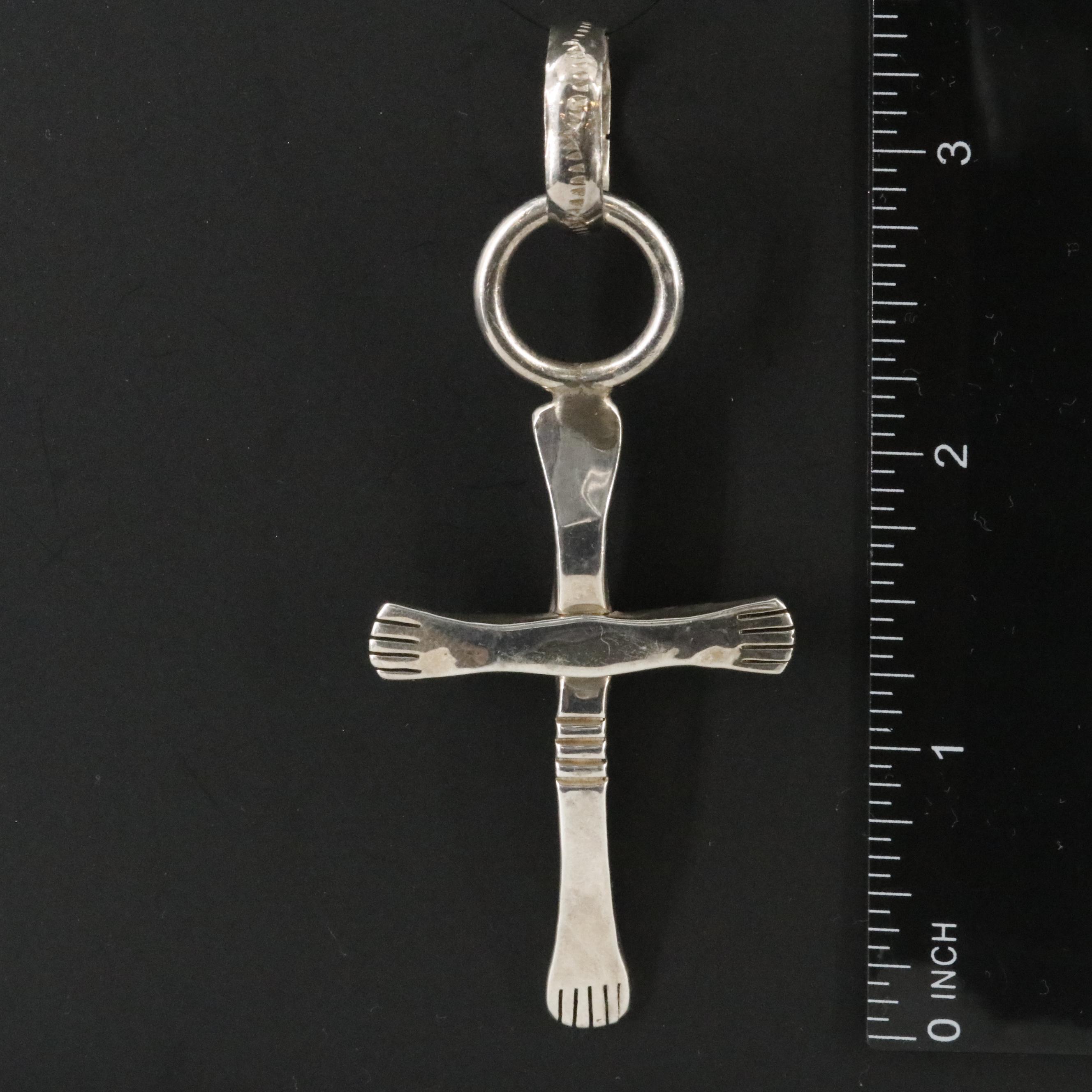 Southwestern Sterling Cross Pendant