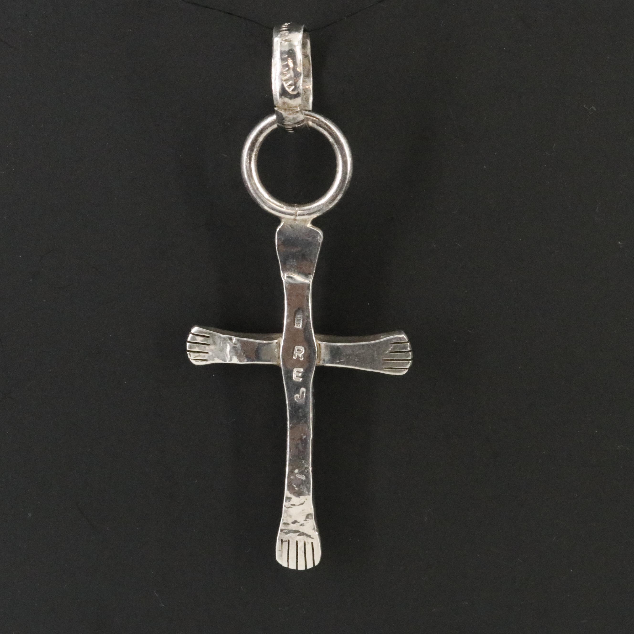 Southwestern Sterling Cross Pendant