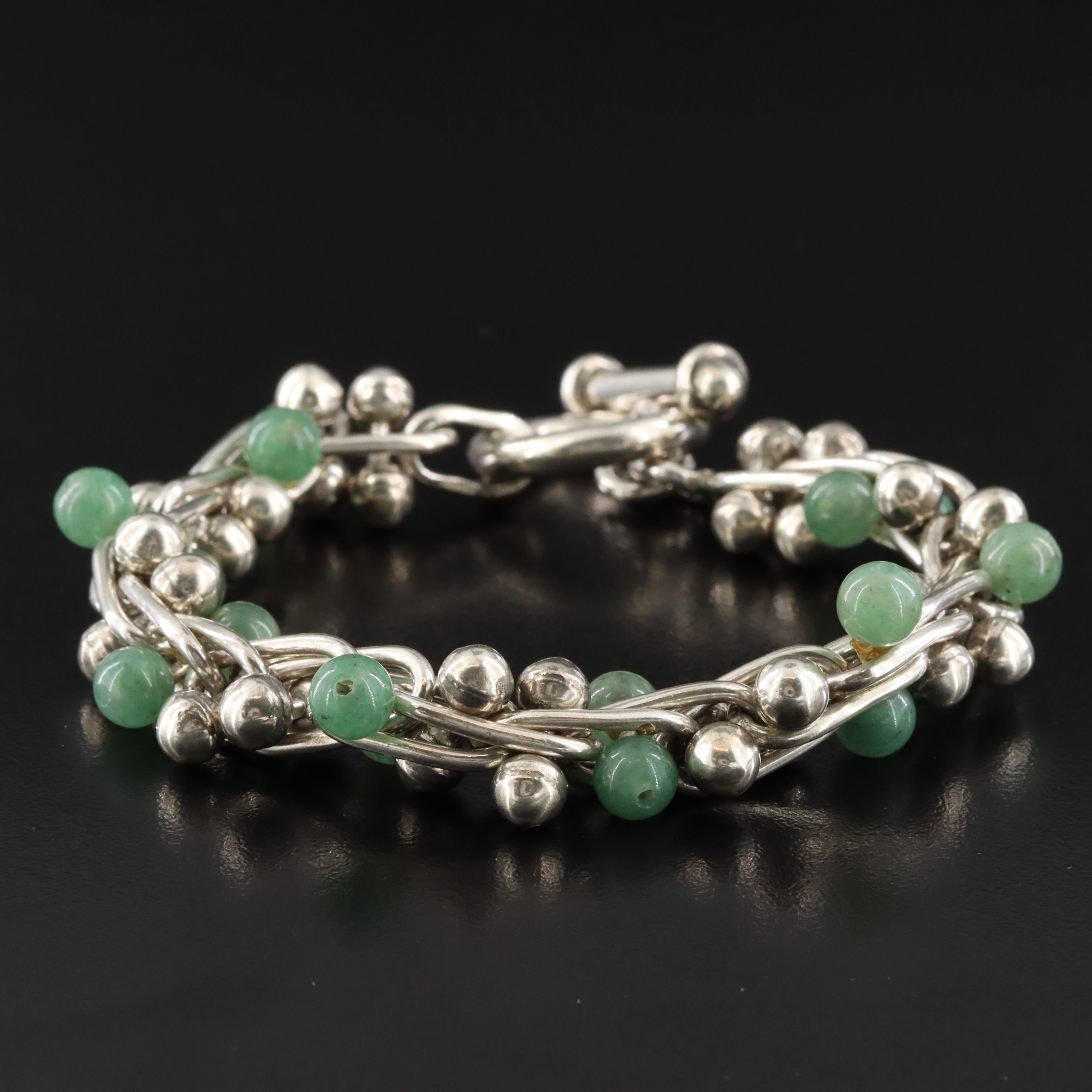 950 Silver Aventurine Bracelet