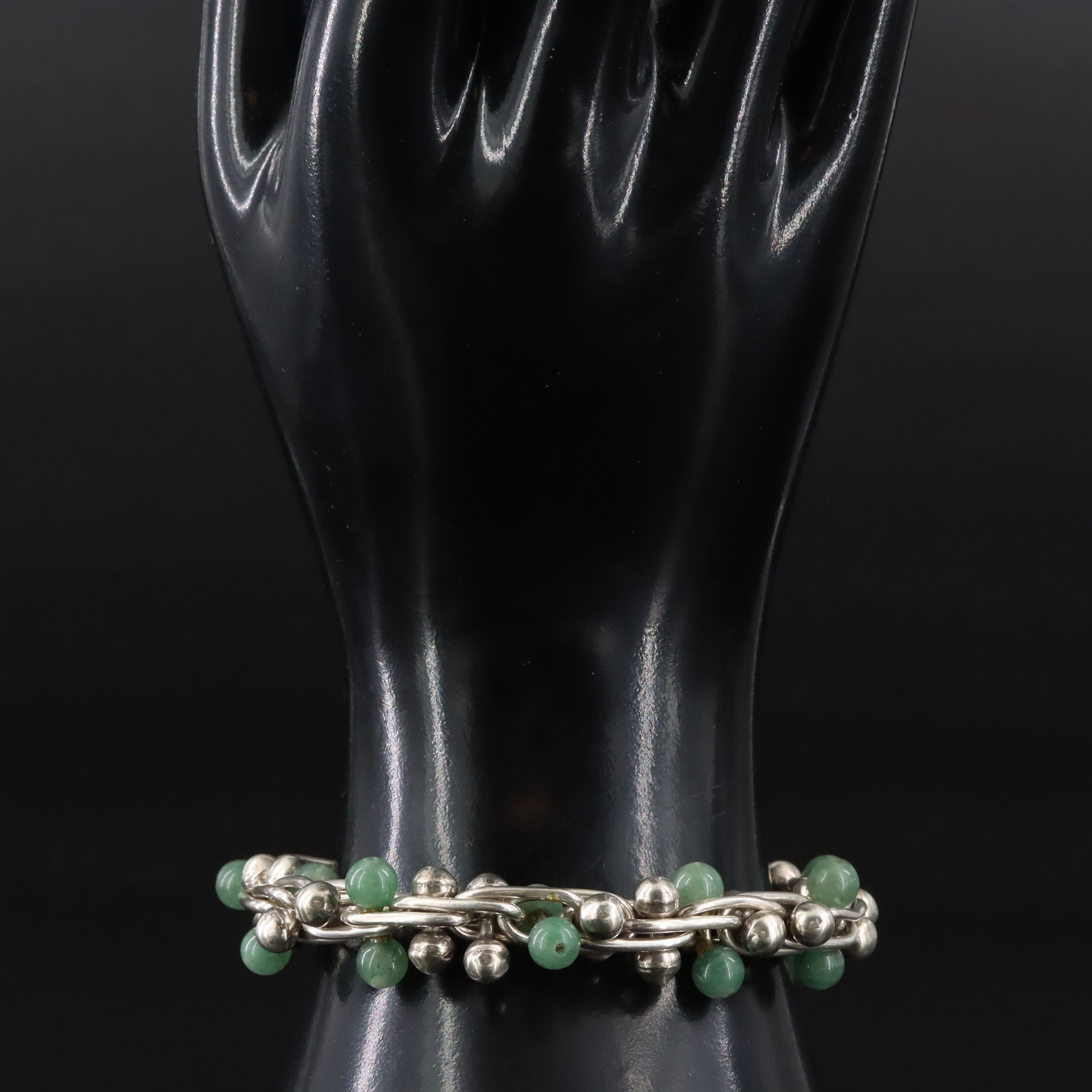 950 Silver Aventurine Bracelet