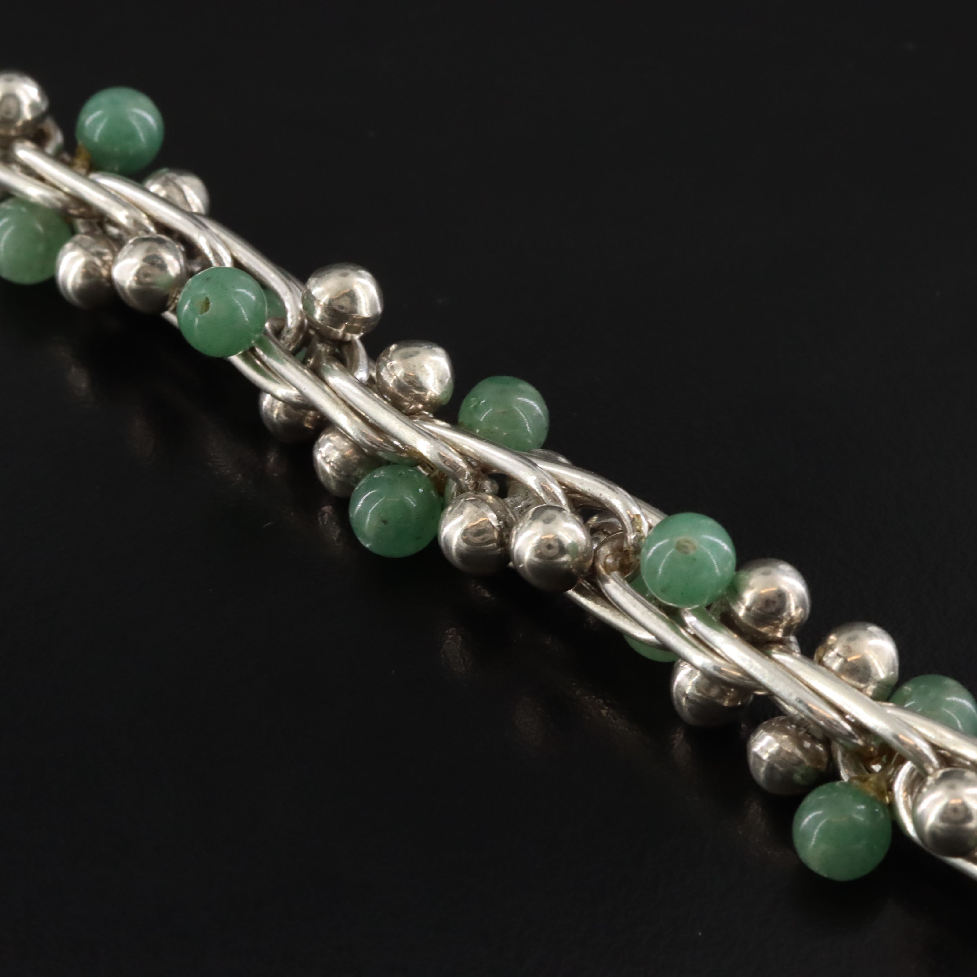 950 Silver Aventurine Bracelet